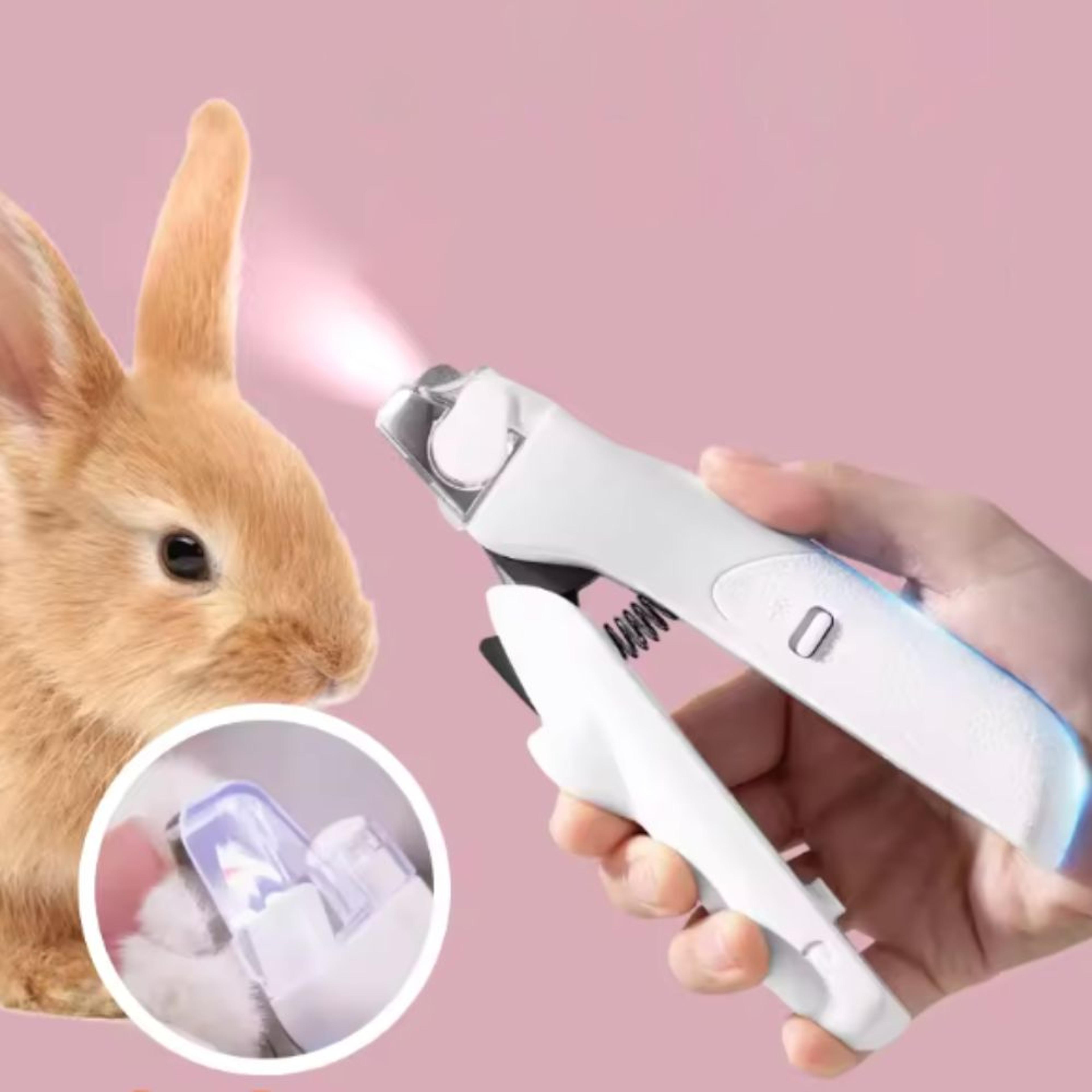 premium led pet nail clipper with splash guard & ergonomic spring action pet nail trimmer