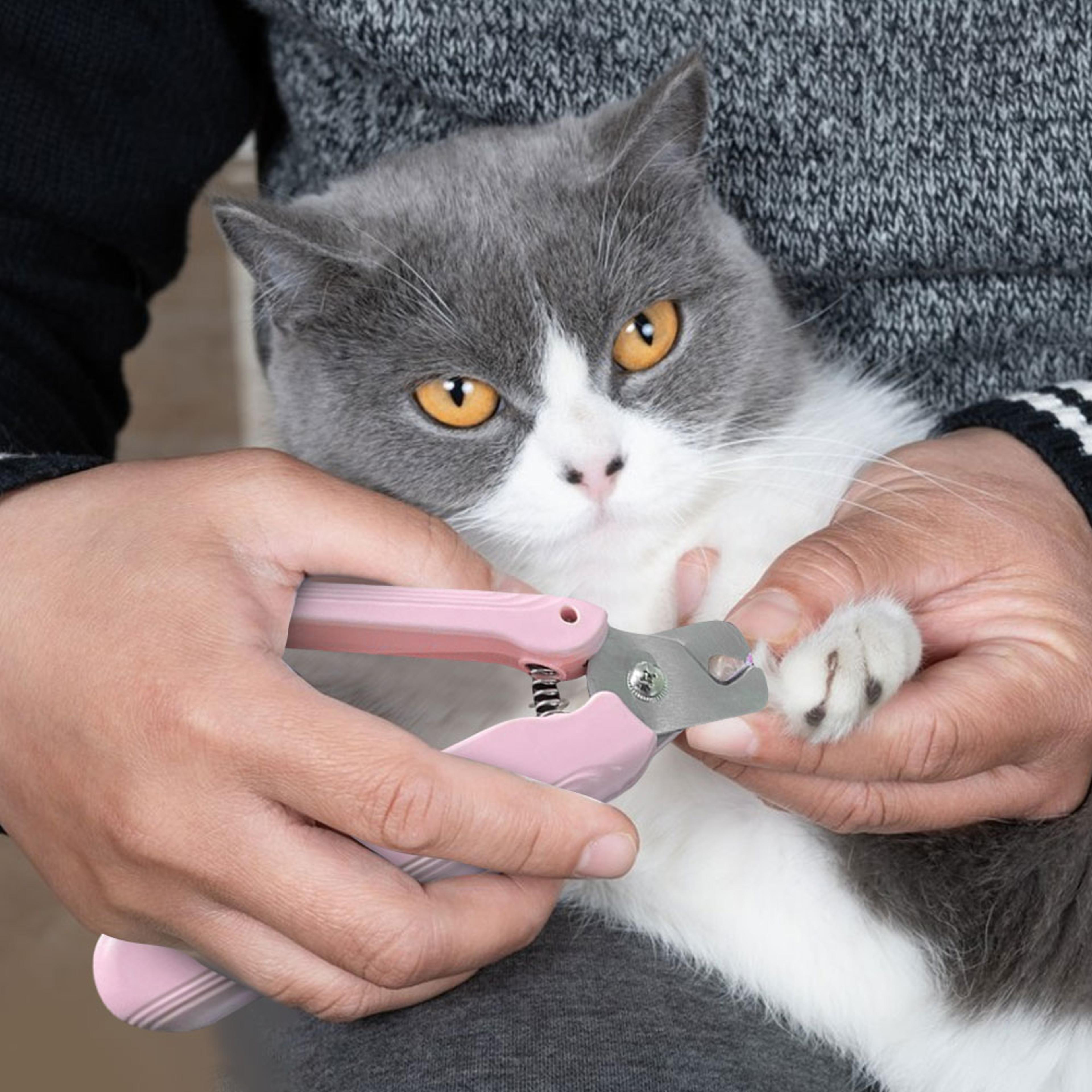 electric pet nail clippers & dog cat nail groomer with safety lock stainless steel pet nail trimmer