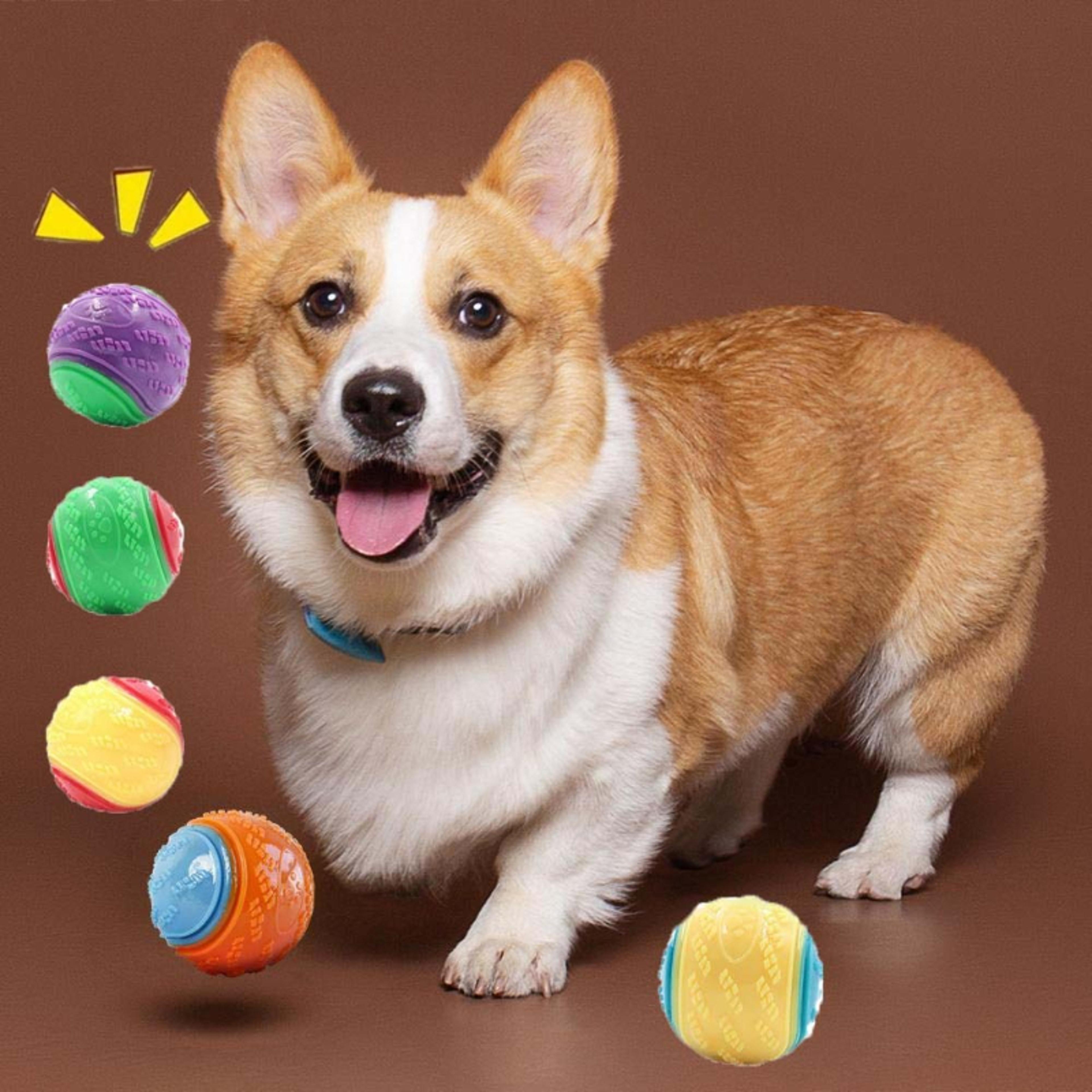 interactive squeaky dog chew ball for teeth cleaning & puppy training
