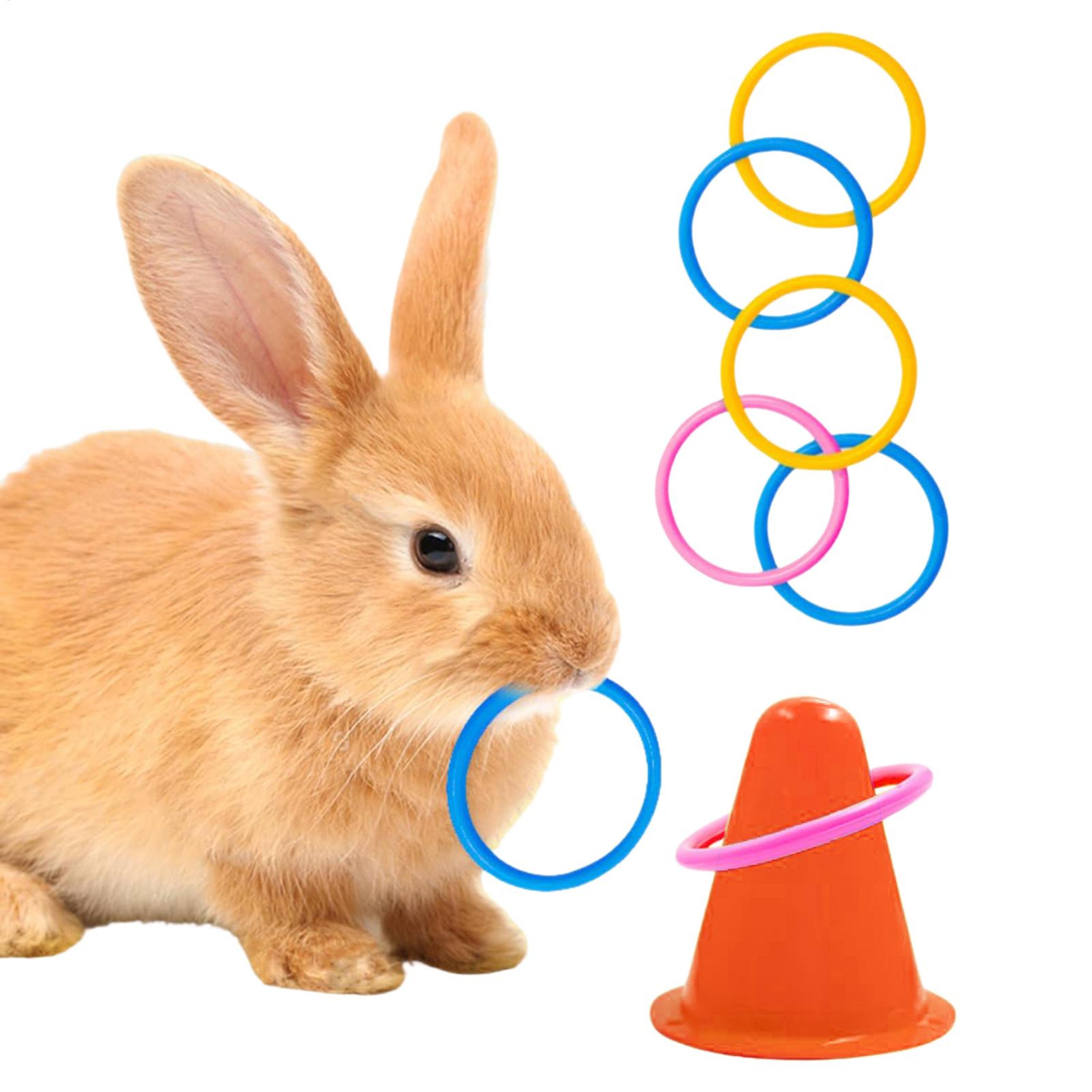 interactive ice cream cone rabbit chew toy for bunny training & bunny boredom relief