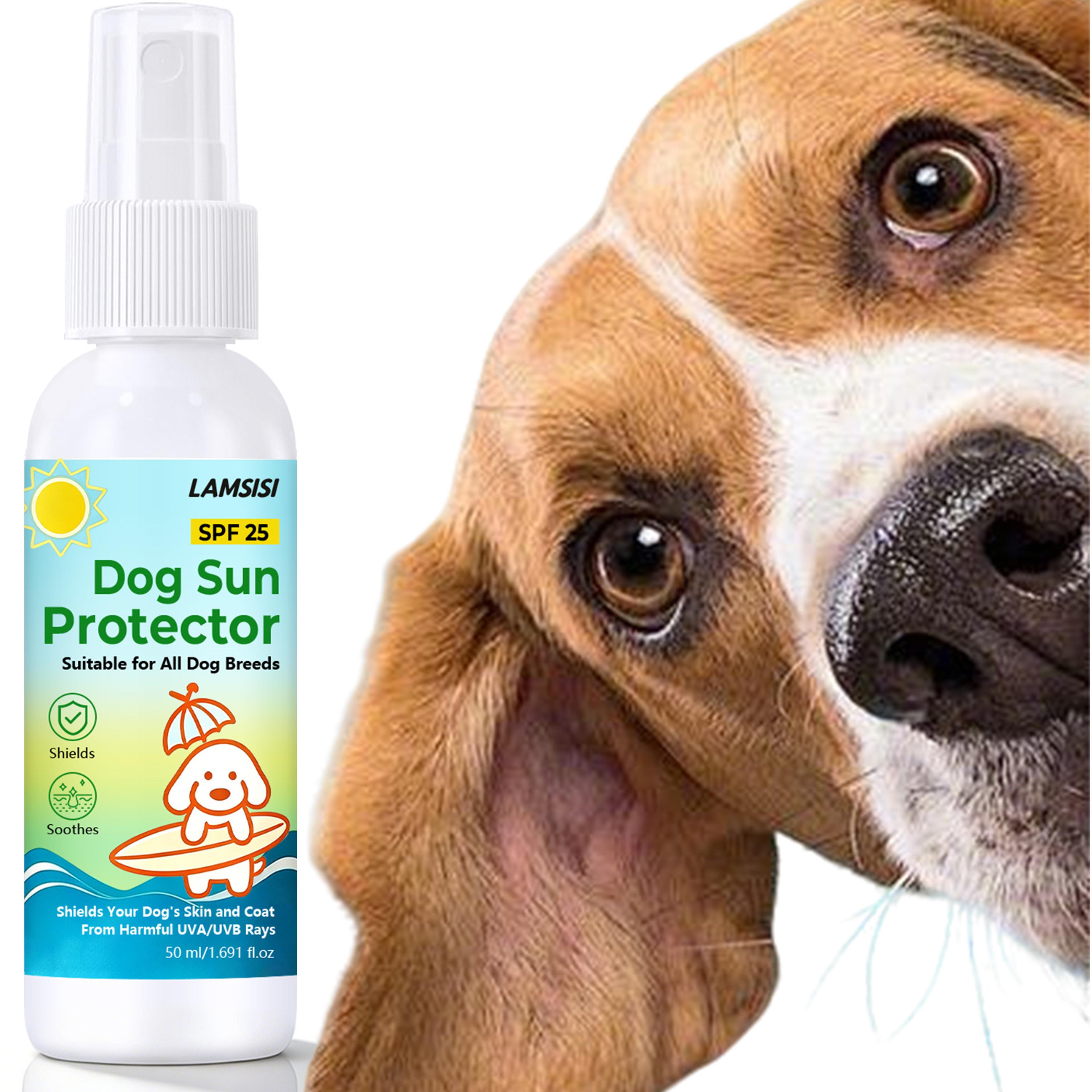 dog sun shield spf 25 advanced dog sunscreen spray for skin & coat protection, 50ml