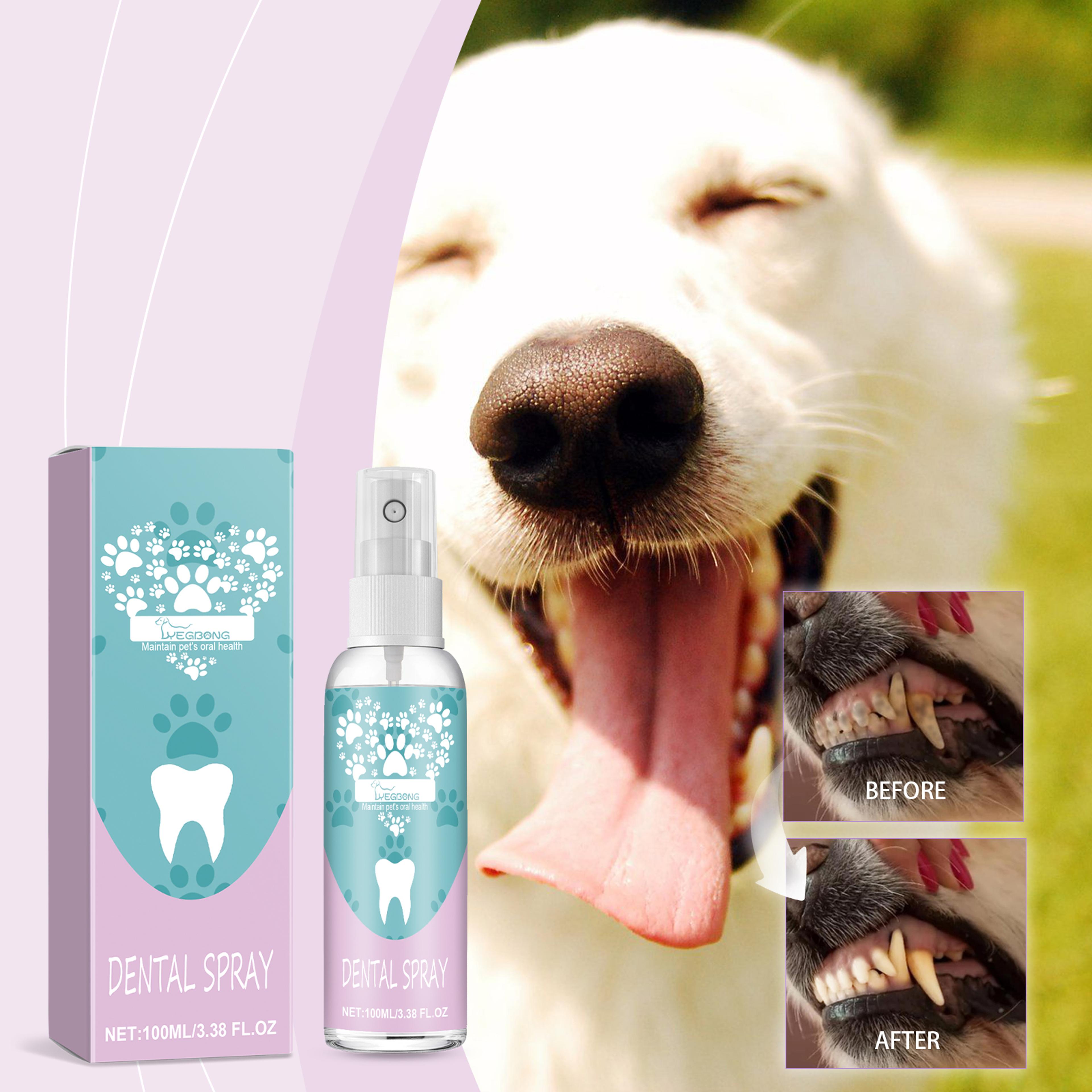 vet grade pet teeth spray fresh breath & tartar remover for dogs & cats (100ml)