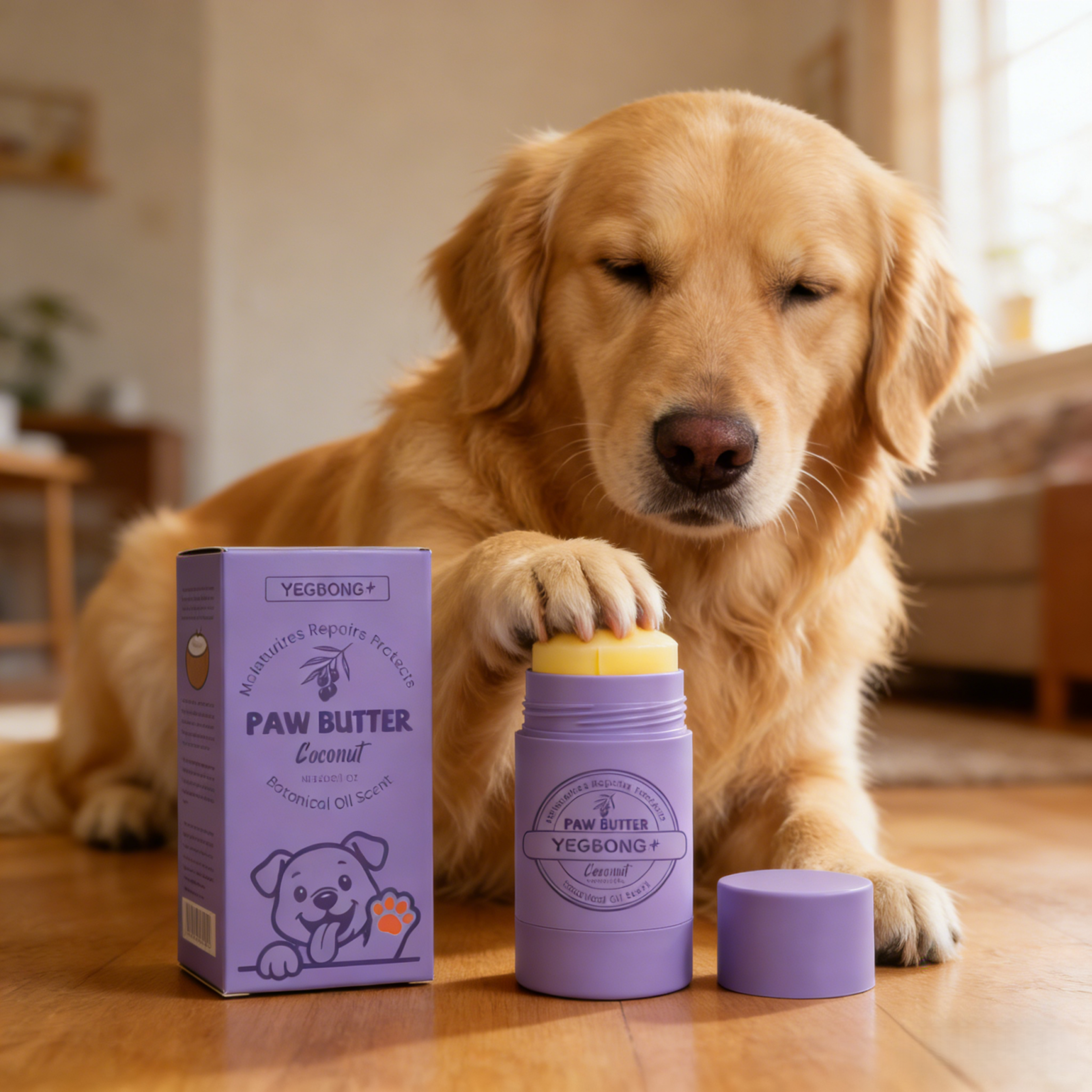 cocopaw deep moisture dog paw balm & nose protector for dry cracked paws