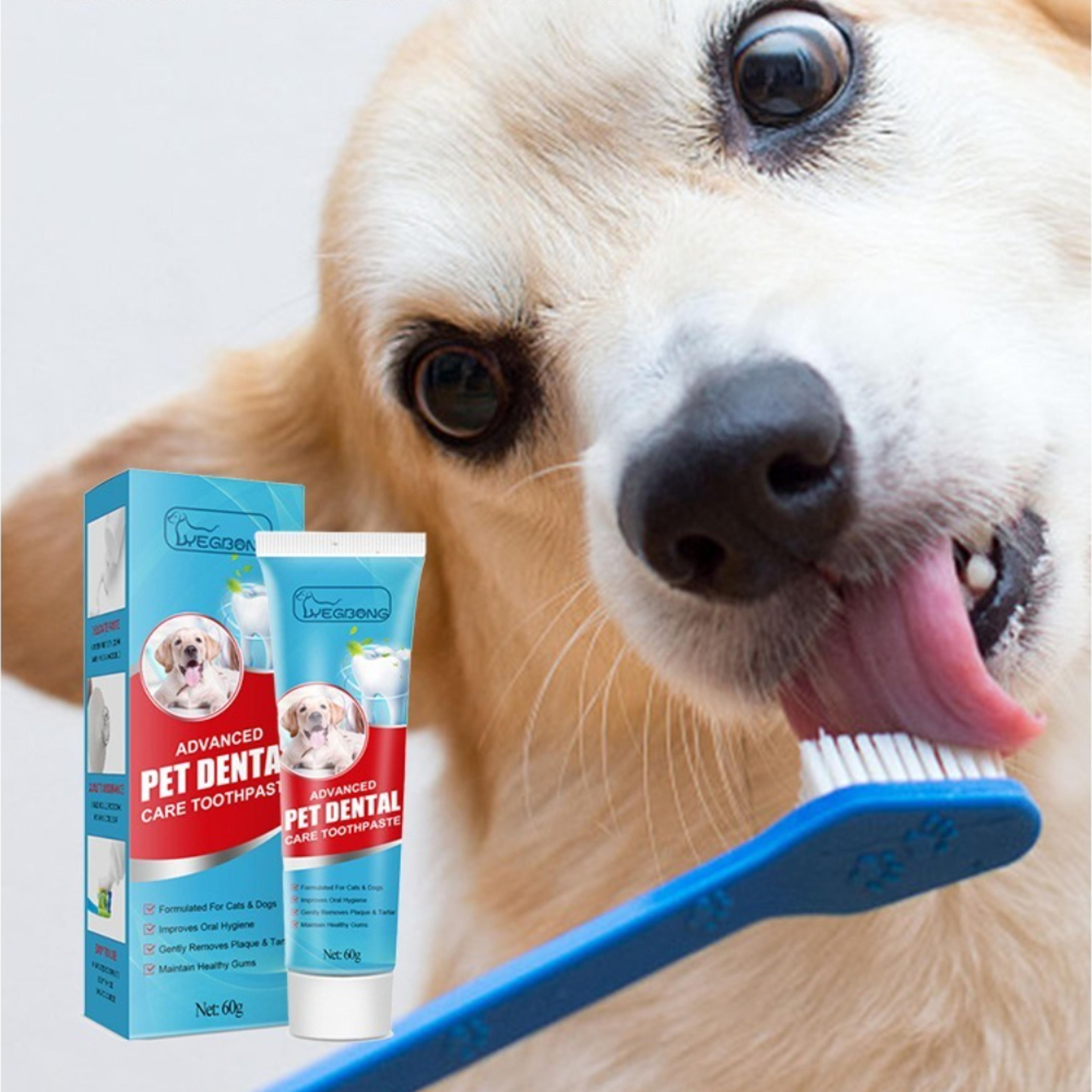 premium pet dental toothpaste for dogs & cats fresh breath, plaque & tartar control (safe edible formula)