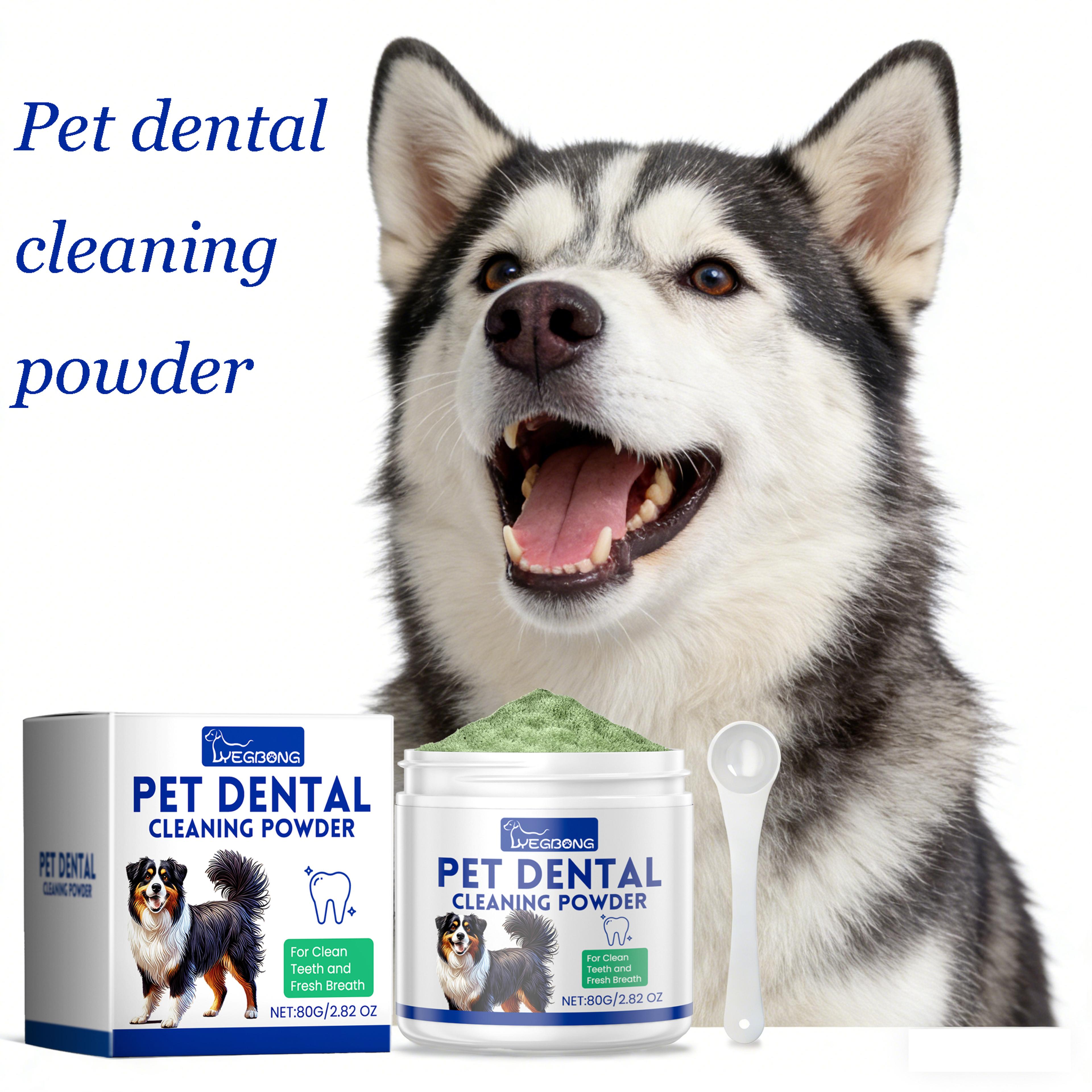 dog teeth cleaning powder pet dental care & tartar control formula