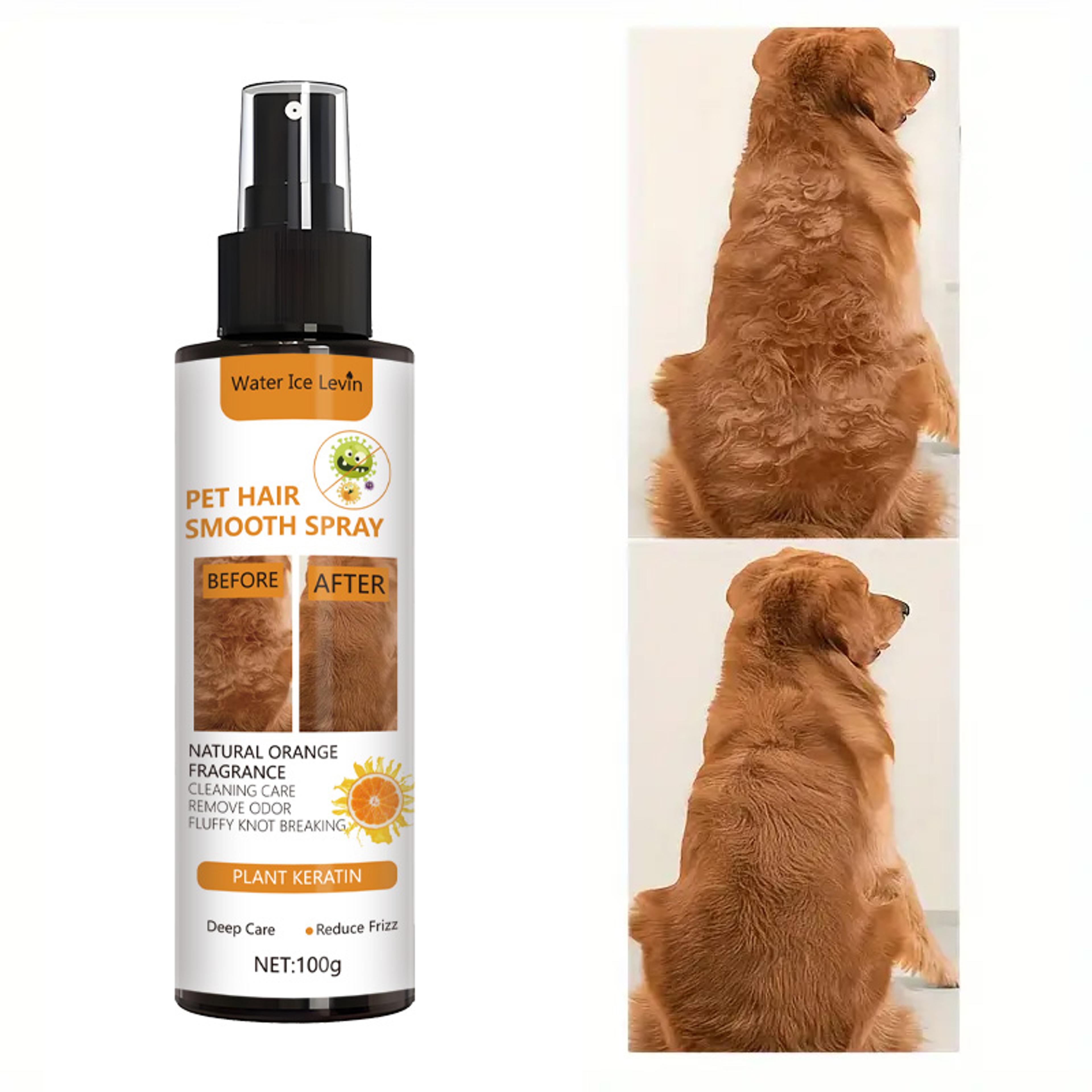 premium pet hair smoothing spray hydrating fur & pet fur detangler for shinier coats