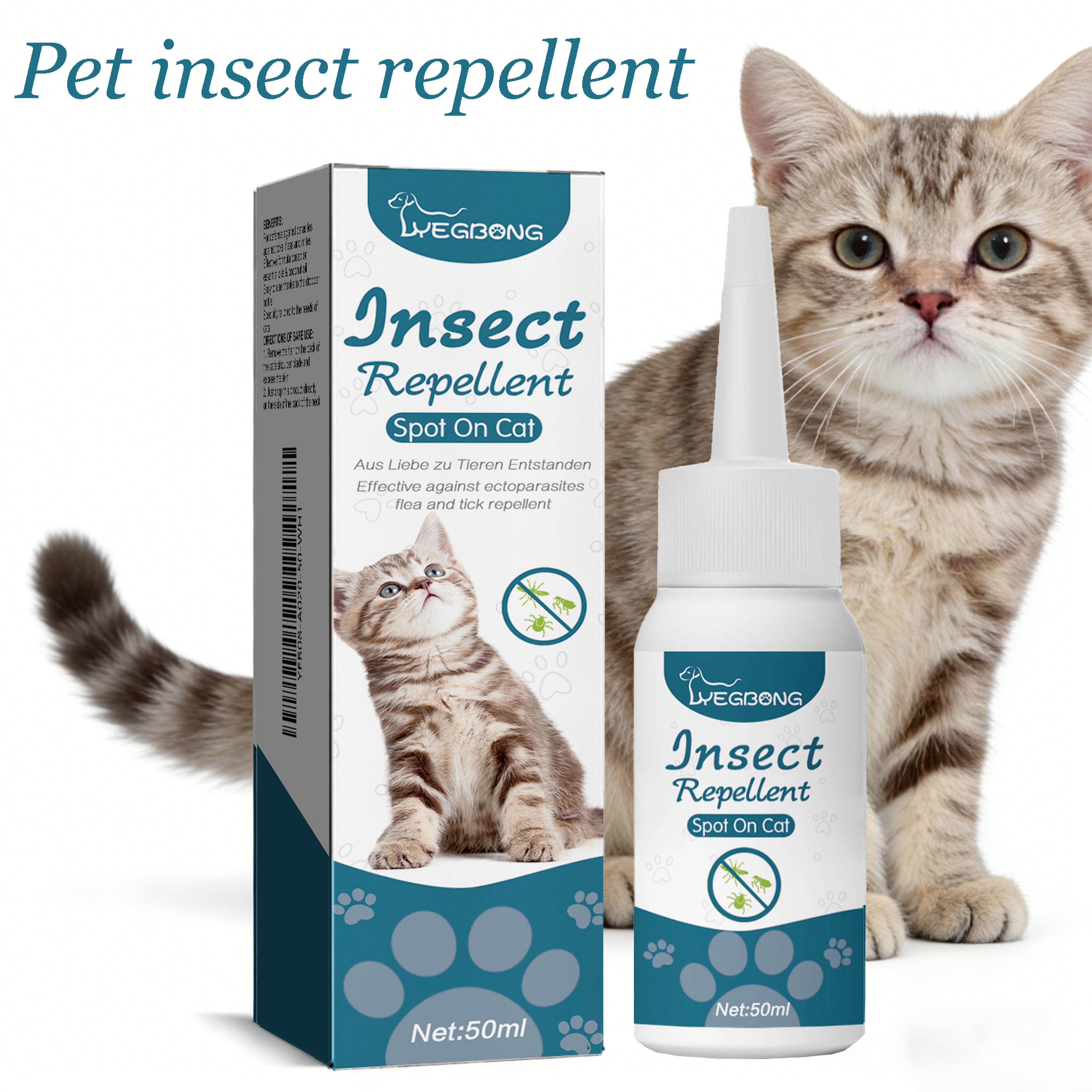natural flea & tick defense drops for cats & dogs 50ml fast-acting skin care treatment