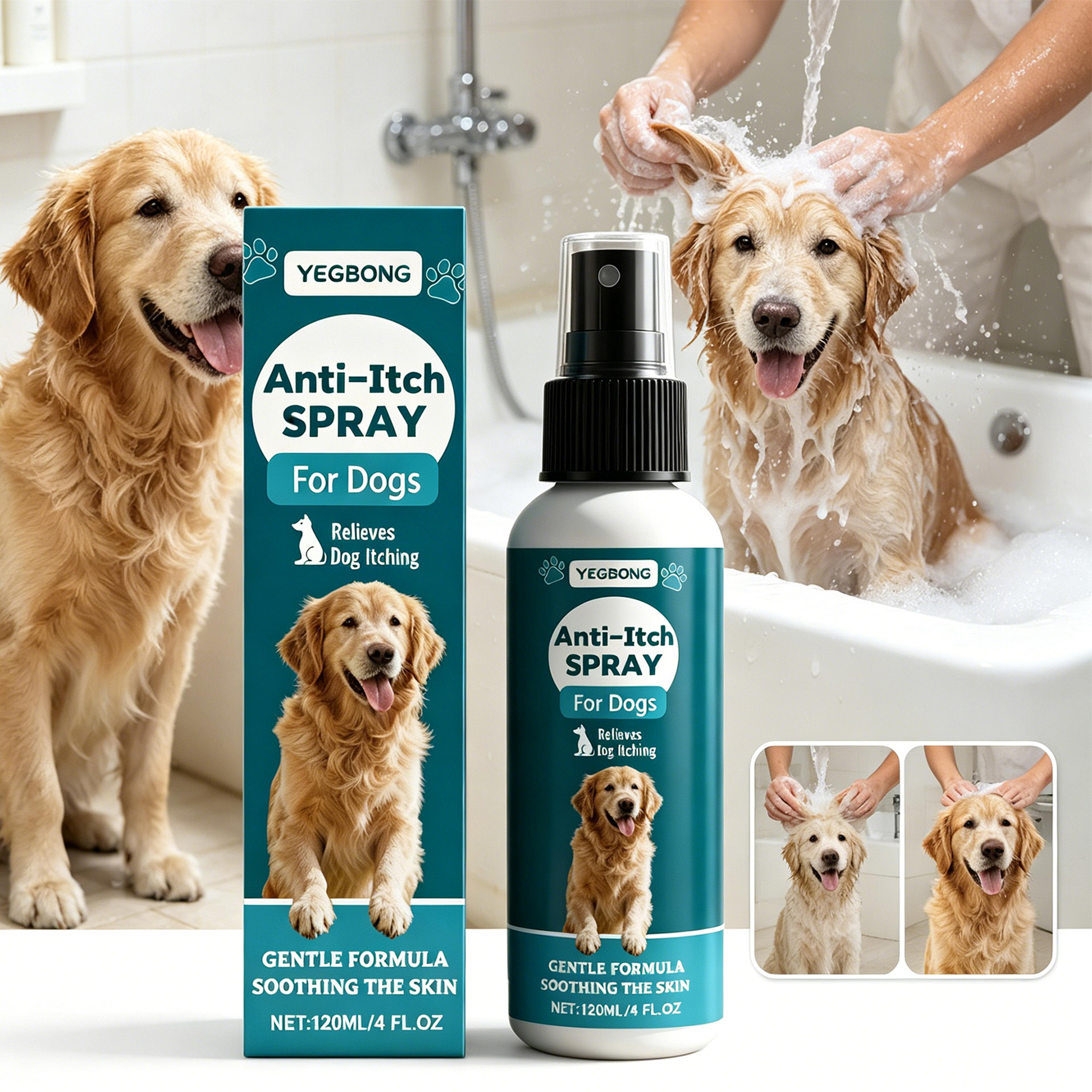 dog itch relief spray soothing pet skin care & moisturizing treatment 120ml