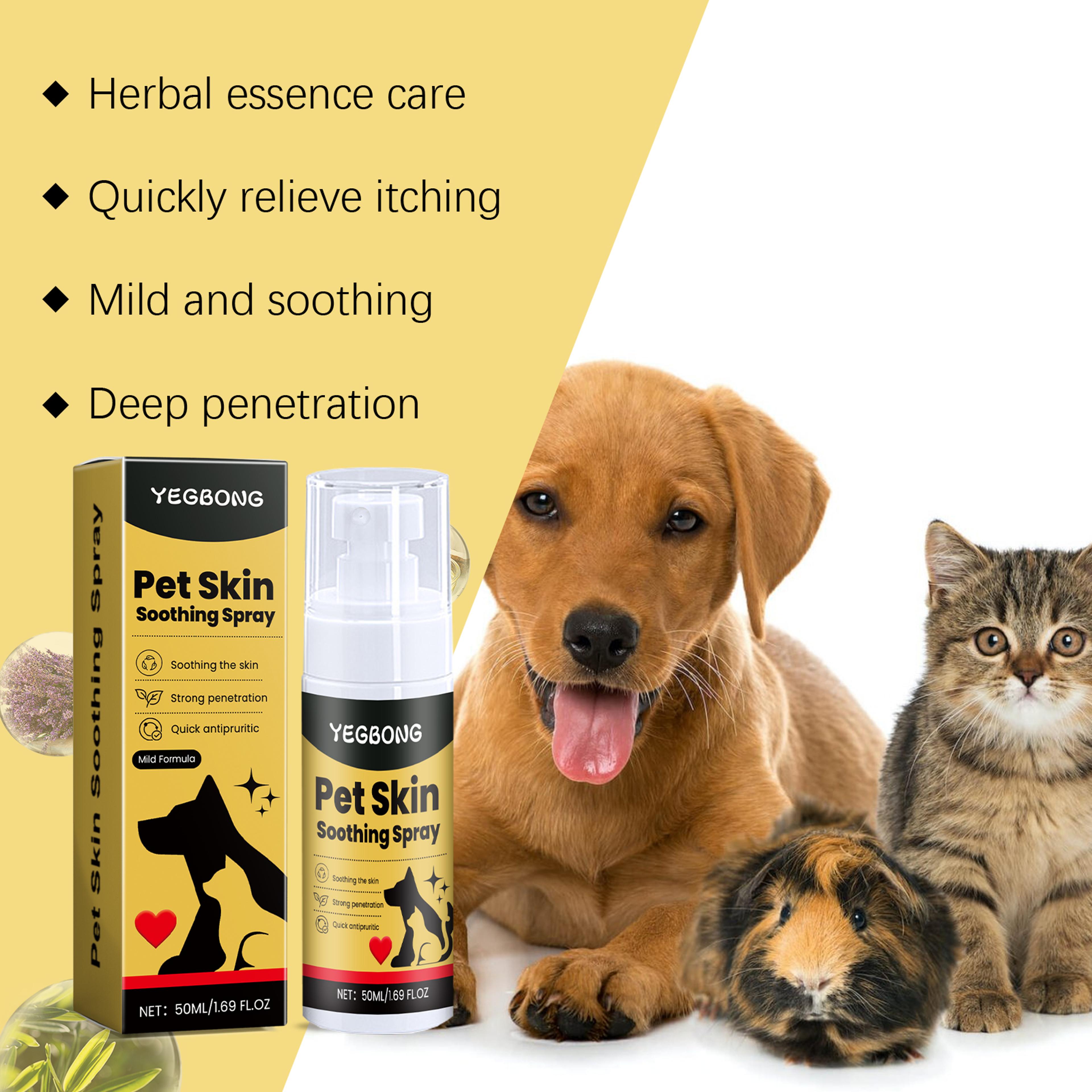 herbal pet anti itch relief spray for dogs & cats skin repair care