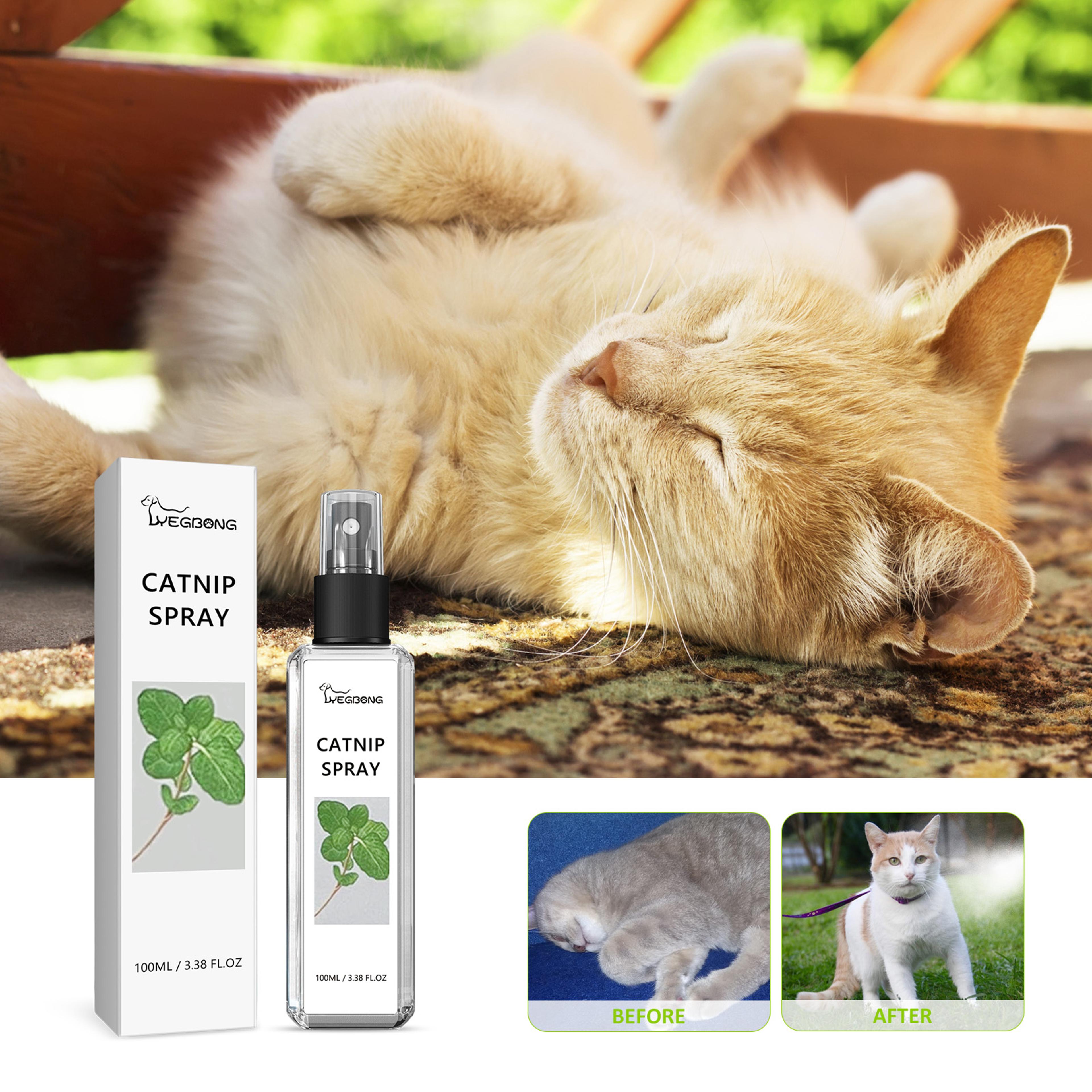 natural catnip spray for cats calming cat behavior training spray with stress relief & anxiety support