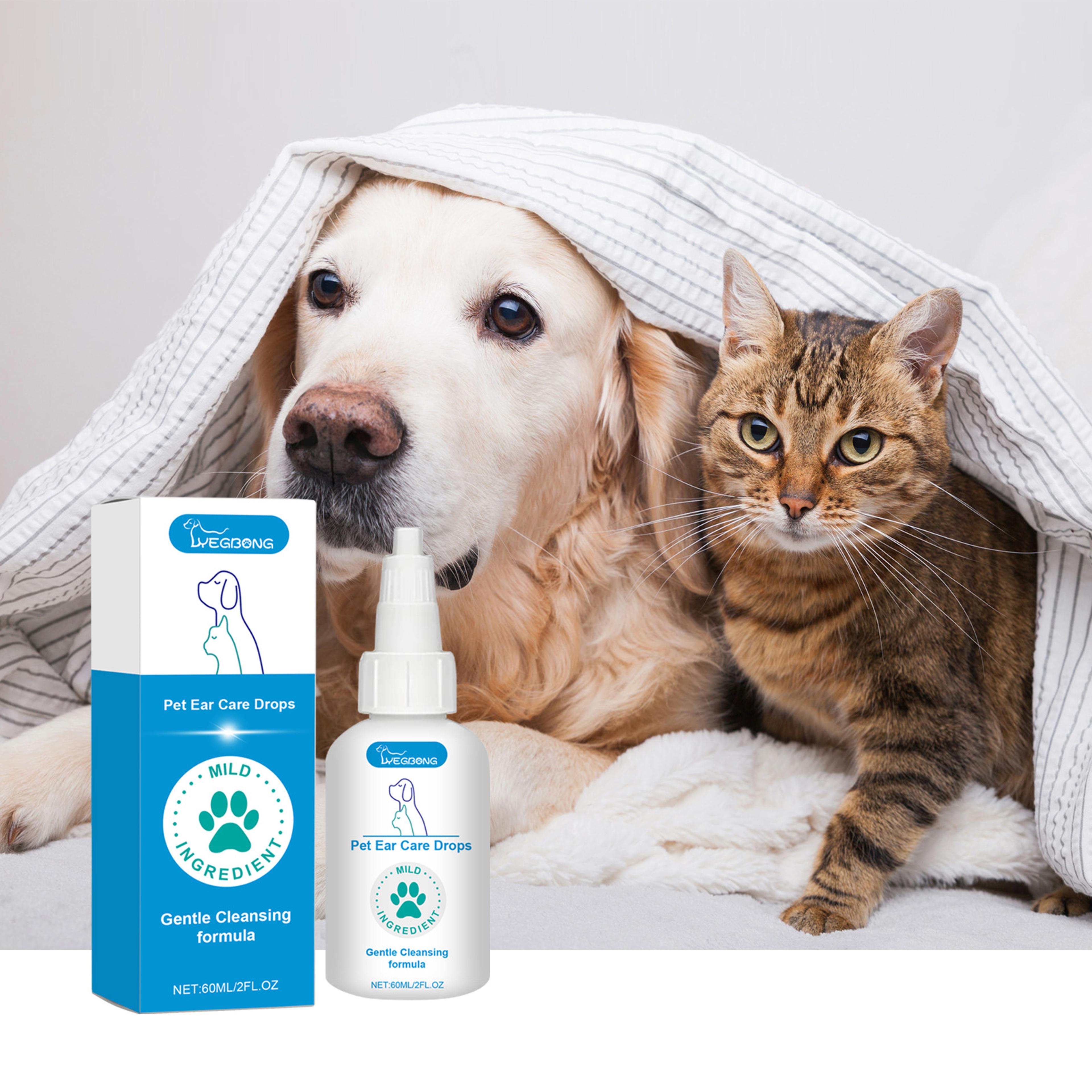 pet ear cleaner drops for dogs & cats odor control dandruff relief
