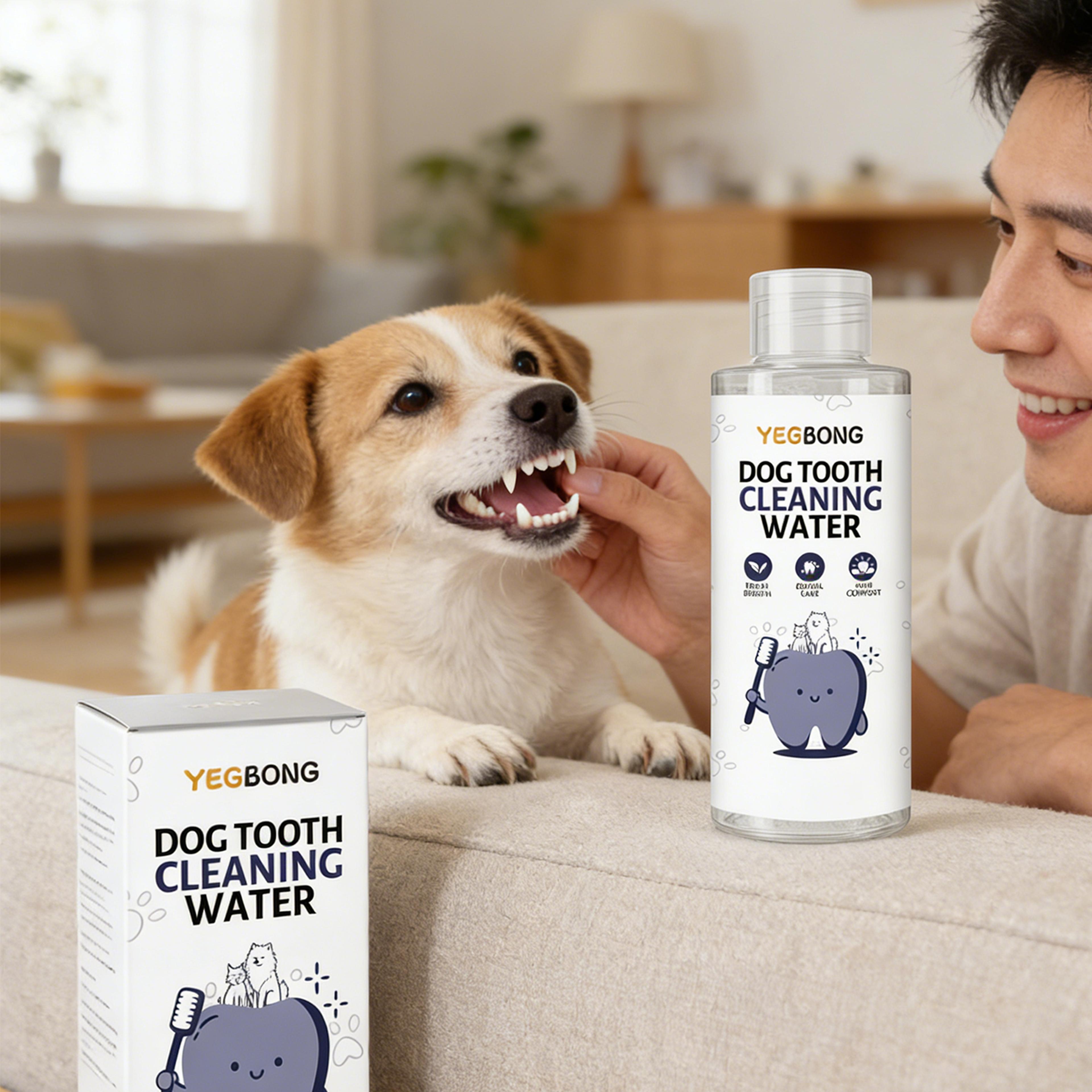 dog dental water additive breath freshener for tartar control coconut oral care formula