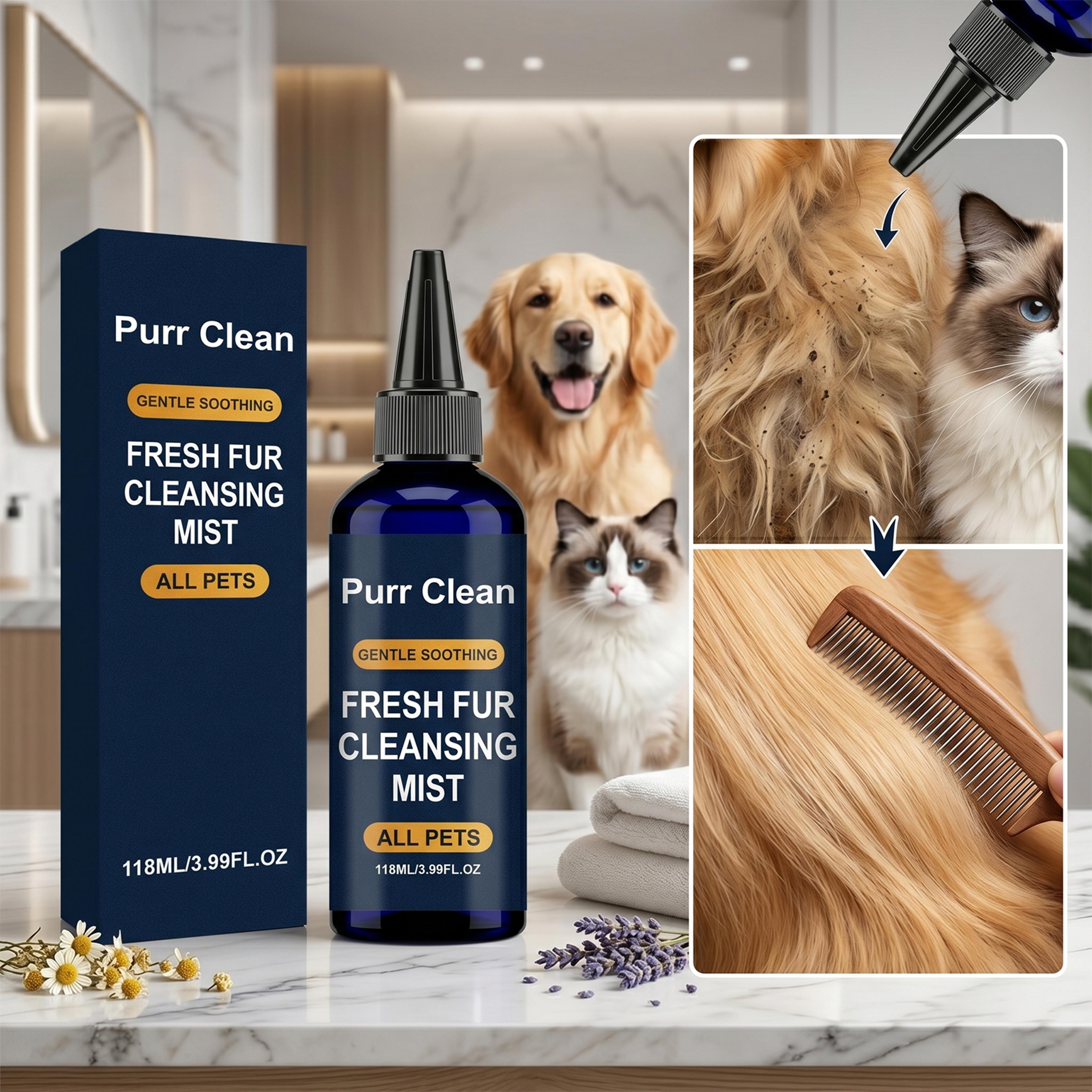 pet hair detangling spray for dogs and cats anti static grooming mist & coat conditioner for easy brushing