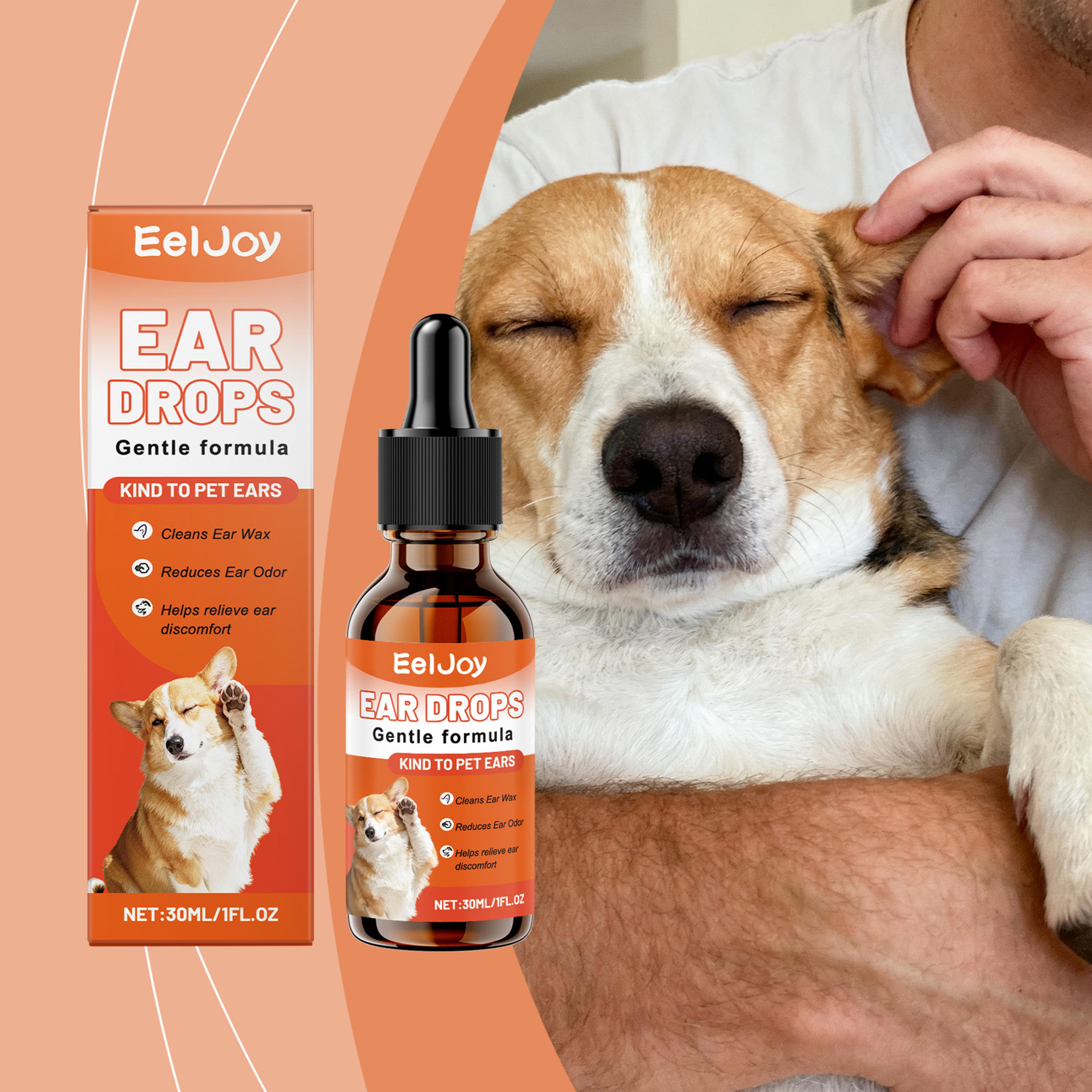 dog ear cleaner & dog ear drops for wax removal, itch relief & odor control for pets