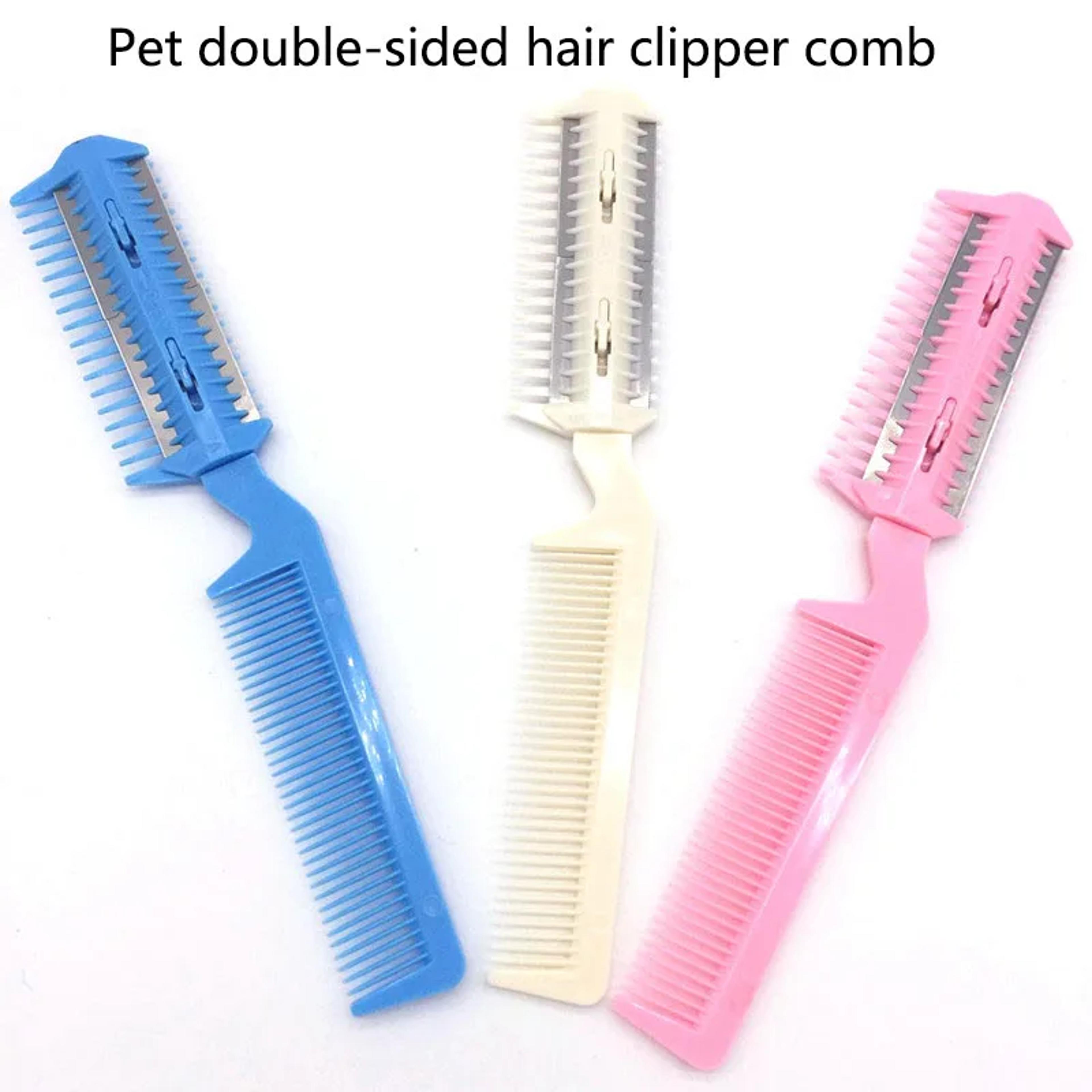 dog hair trimmer comb pet grooming comb for cats deshedding brush dual blade