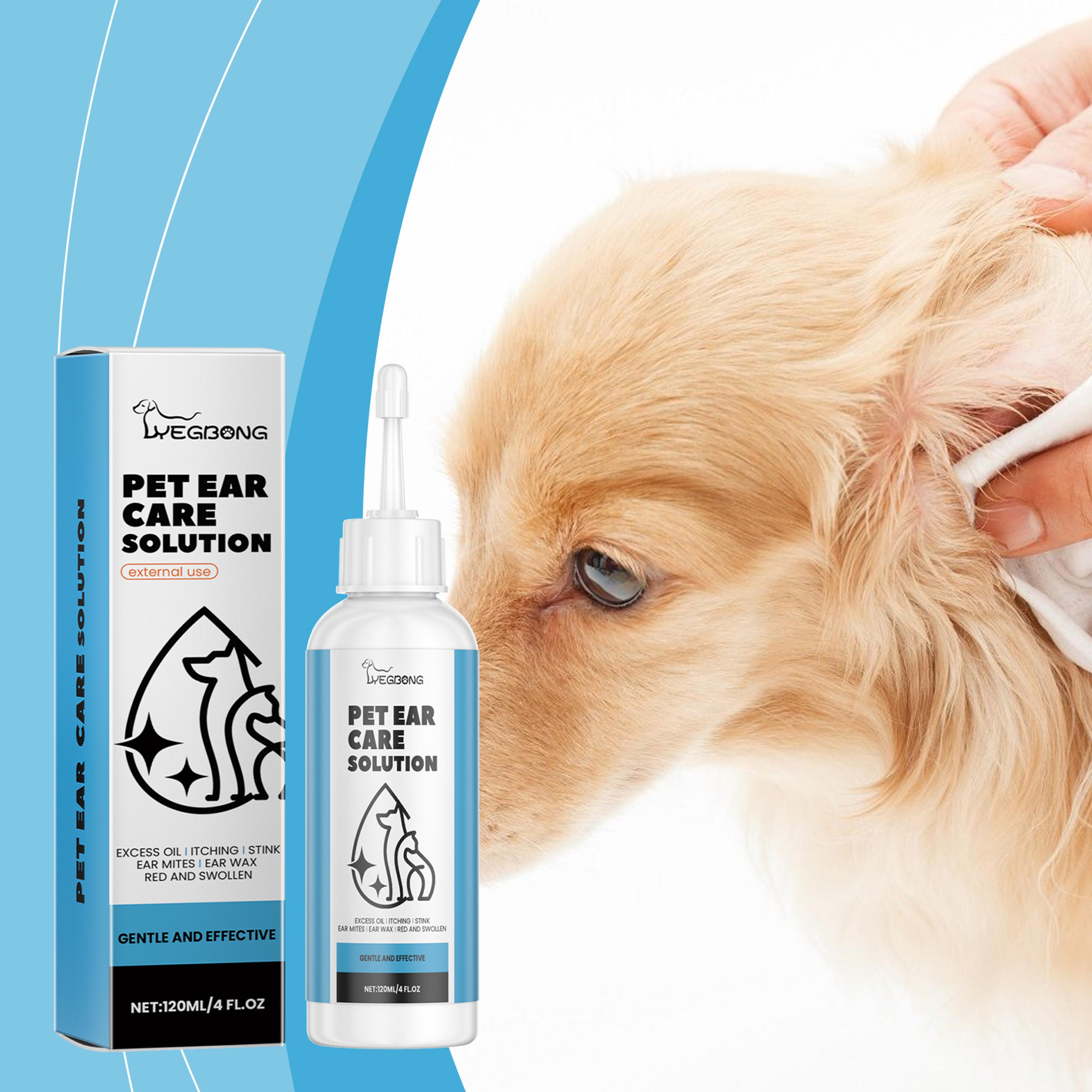 pet ear cleaning drops for dogs and cats ear wax removal & itch relief solution