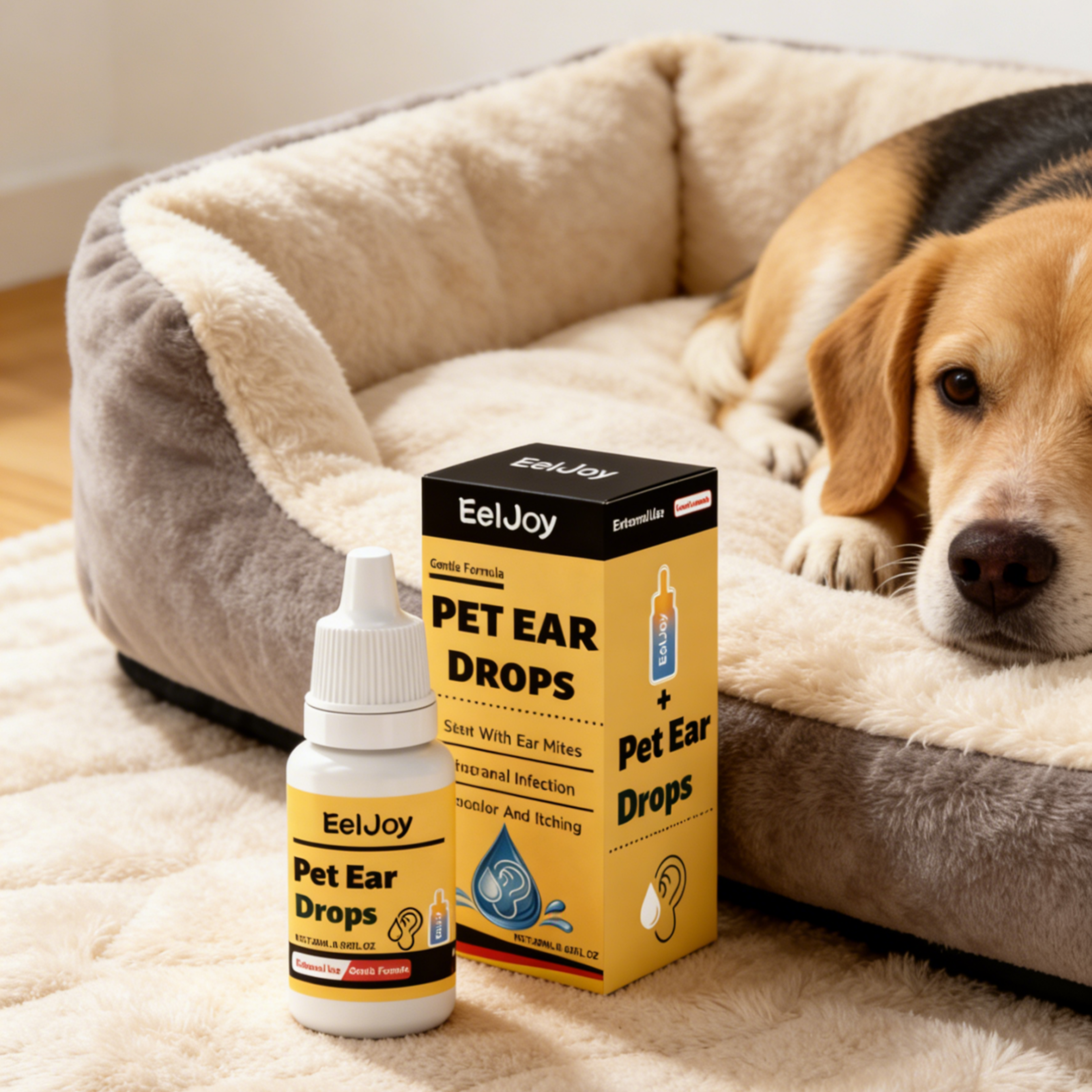 pet ear drops for dogs & cats ear cleaner itch relief & odor removal 20ml