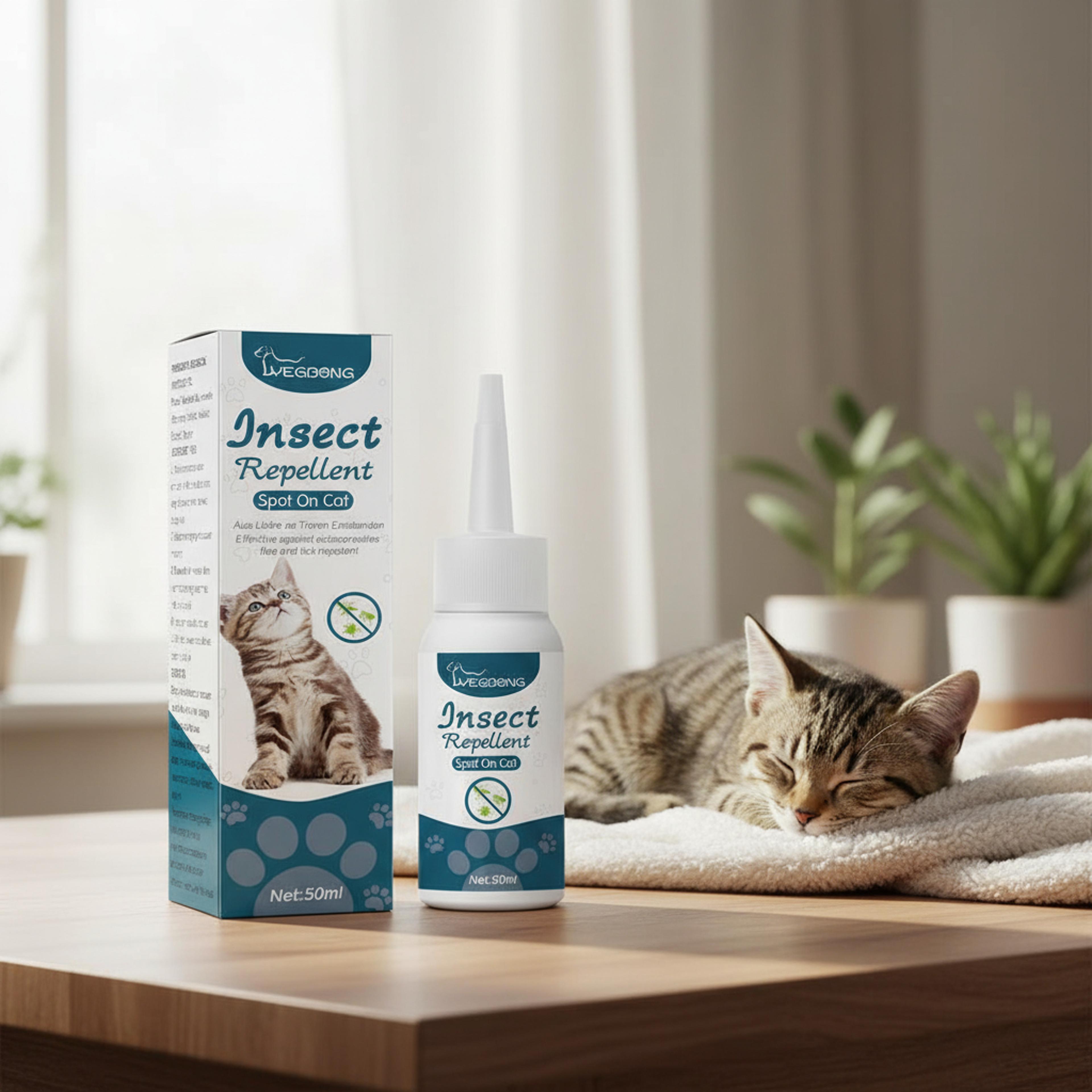 pet flea & tick treatment drops for cats & dogs anti flea control & itch relief