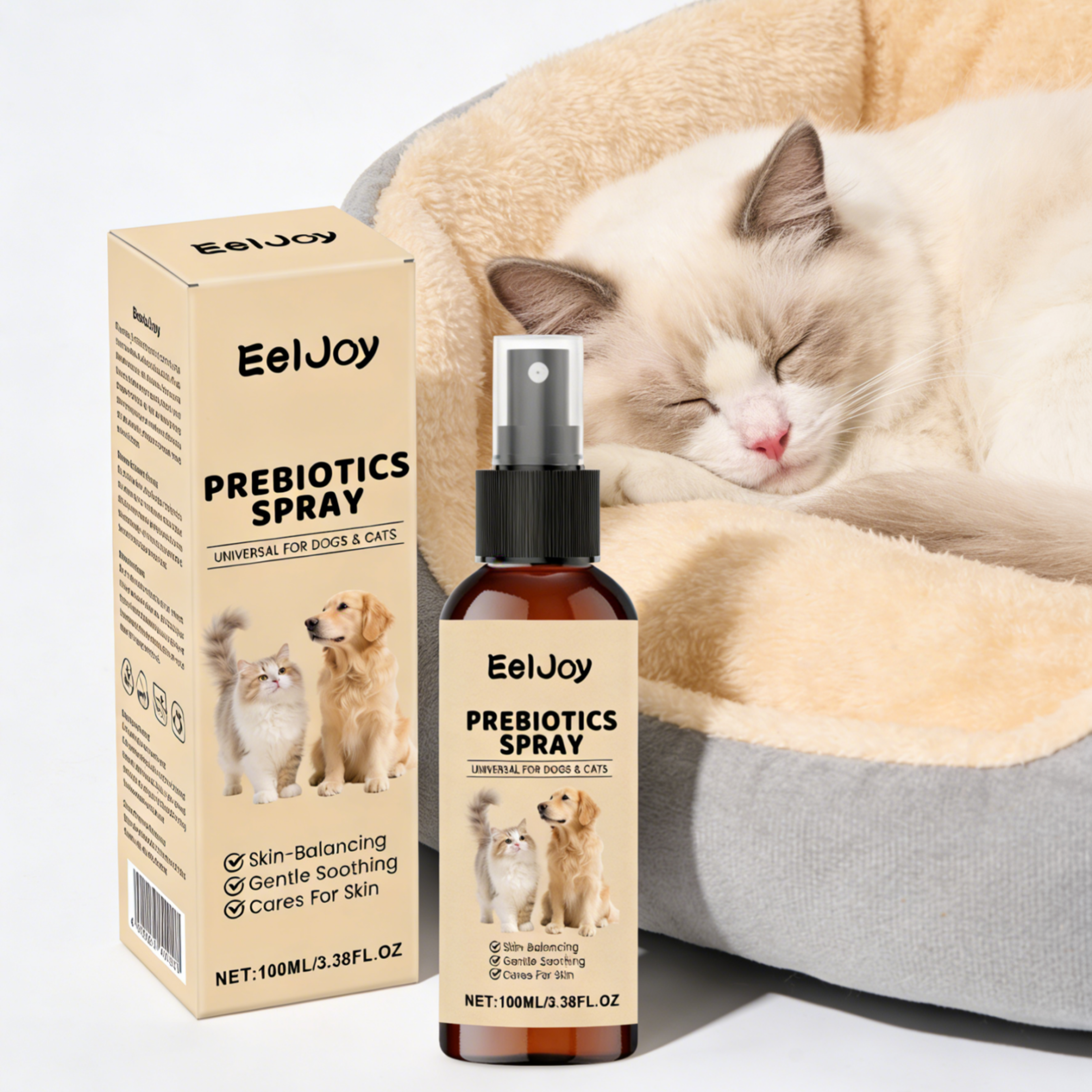 pet prebiotic anti itch skin soothing spray for dogs & cats moisturizing dry skin relief
