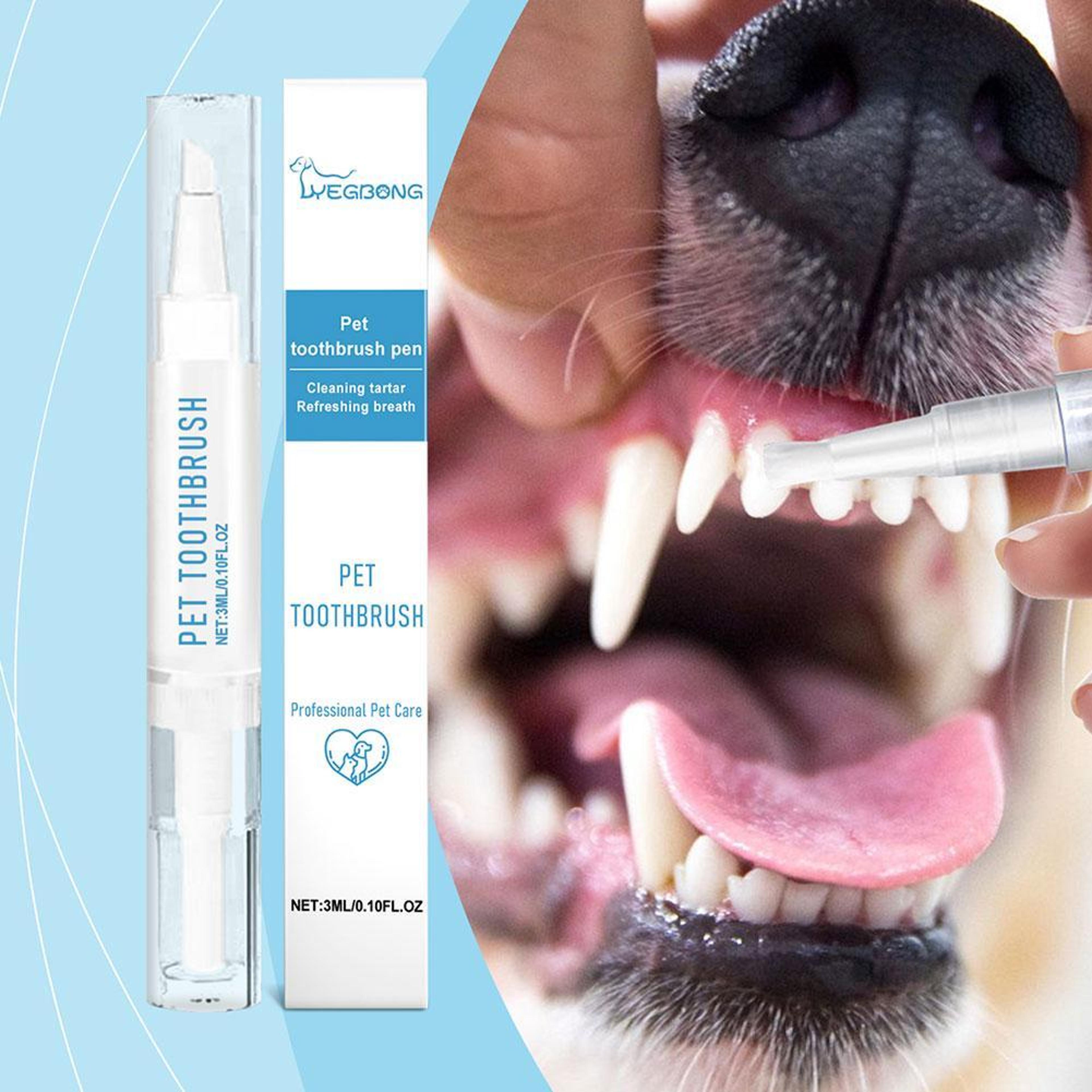 pet toothbrush pen for cat & dog dental care, teeth cleaning & fresh breath solution