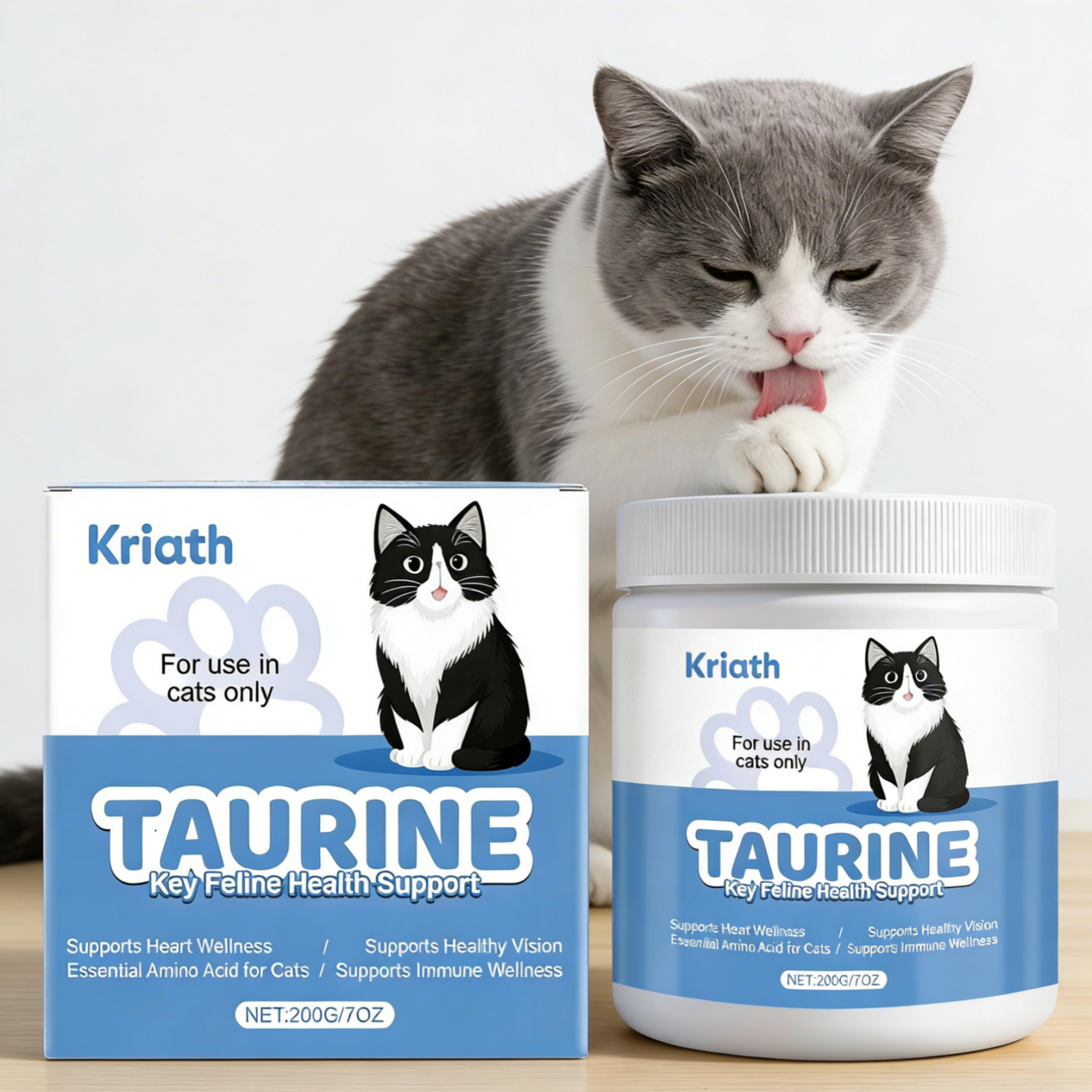 taurine powder for cats feline taurine supplement for heart, vision & immunity support