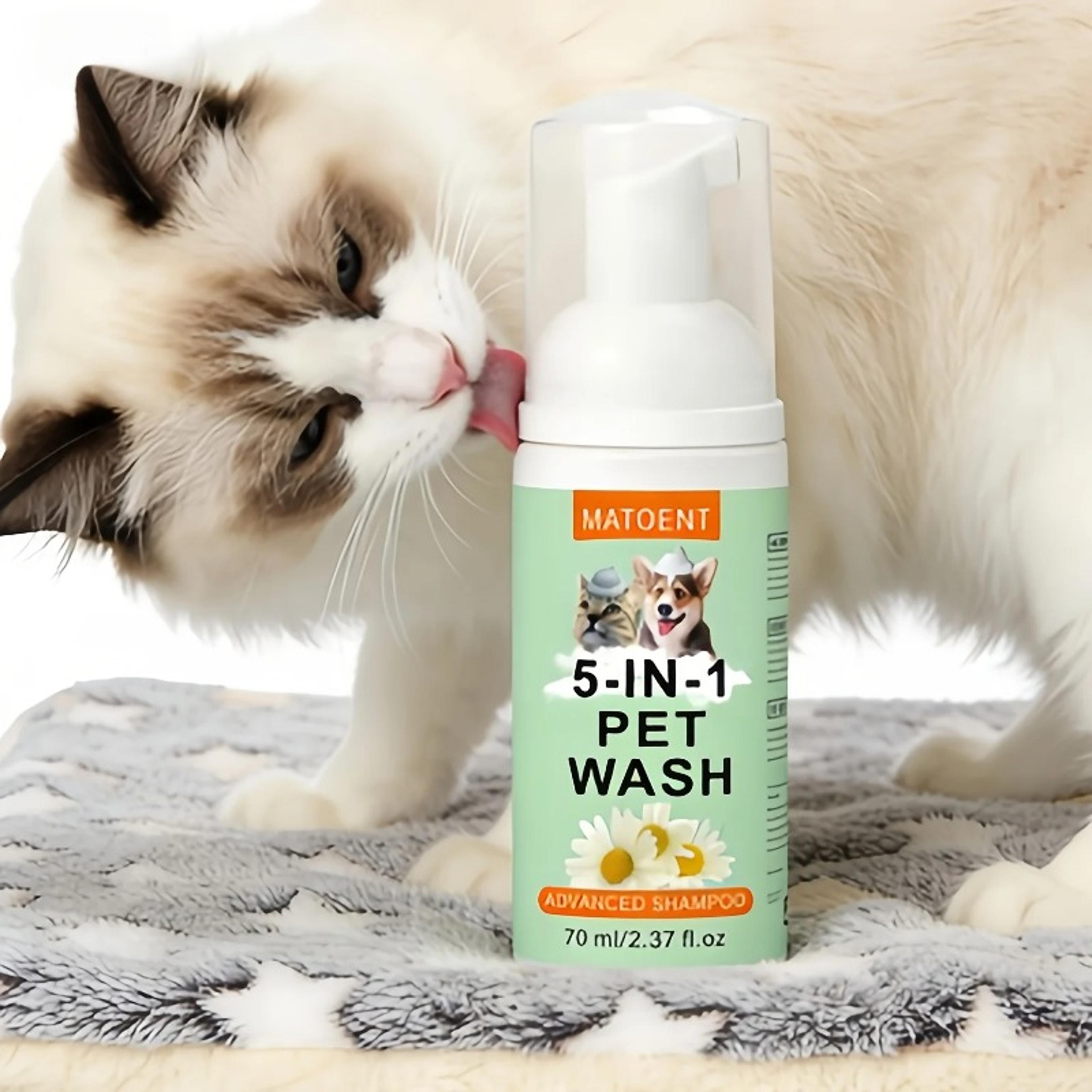 waterless pet dry shampoo for cats & dogs moisturizing & deodorizing grooming care