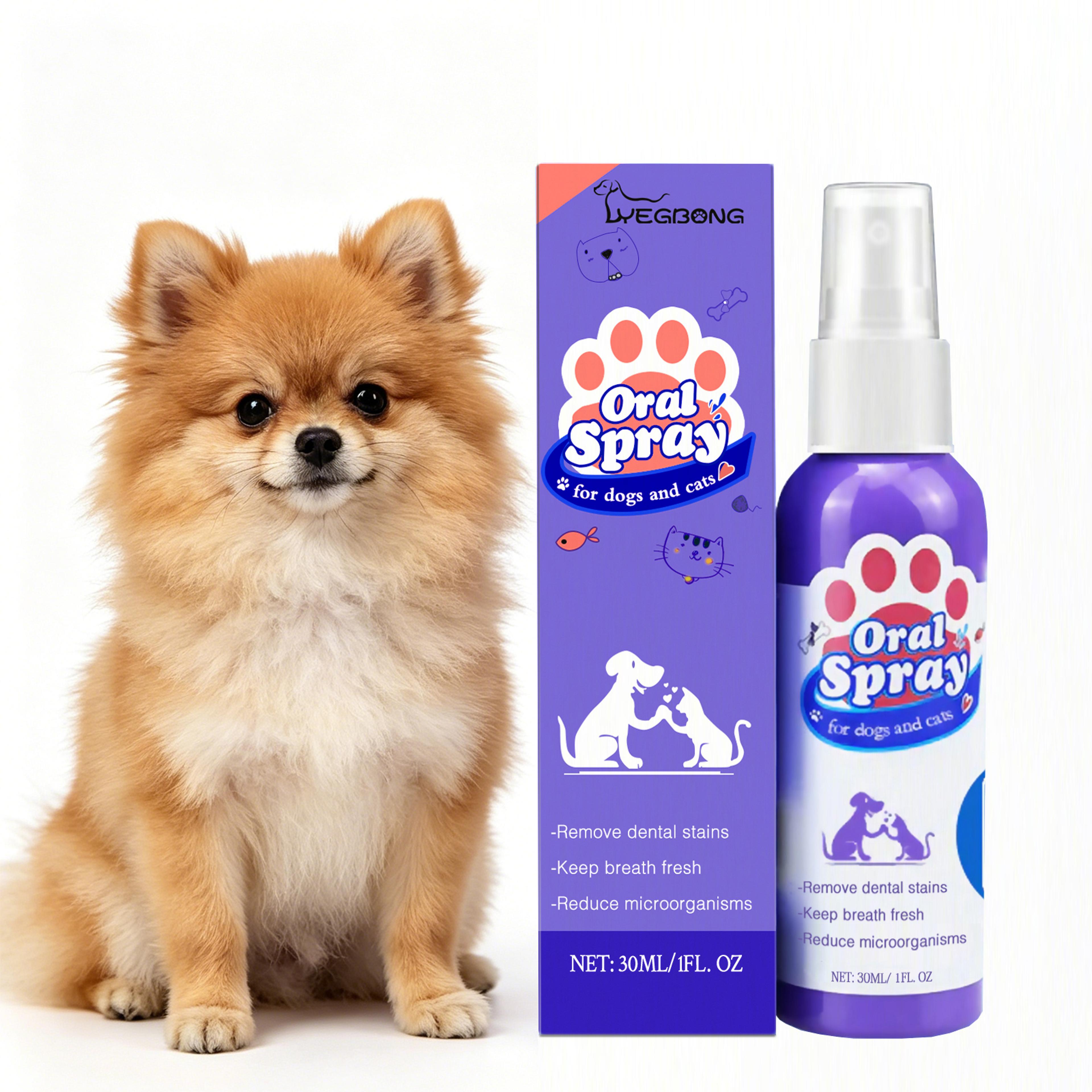 dog & cat dental spray pet oral care breath freshener tartar control solution
