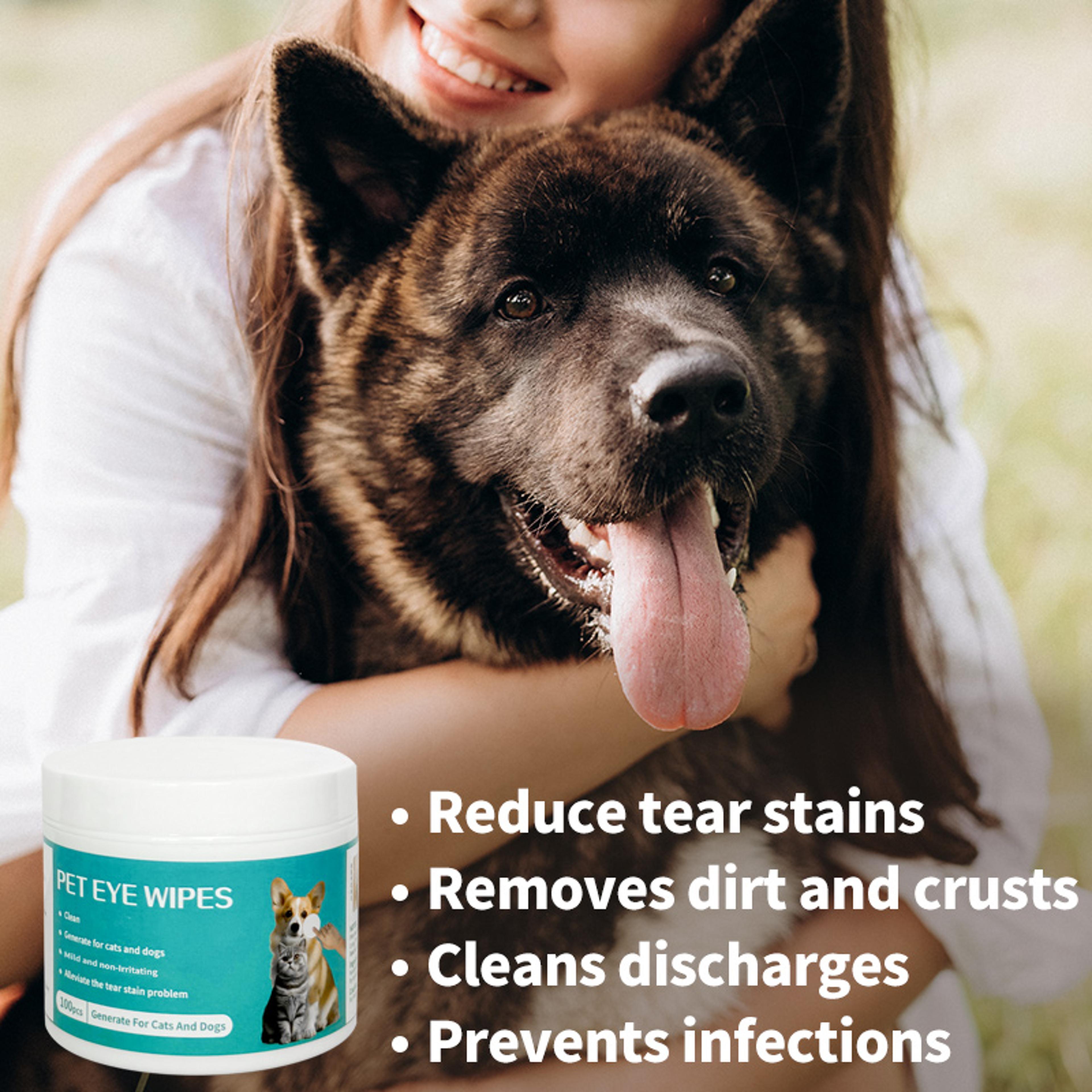 pet eye wipes tear stain remover for dogs & cats gentle cleaning pads