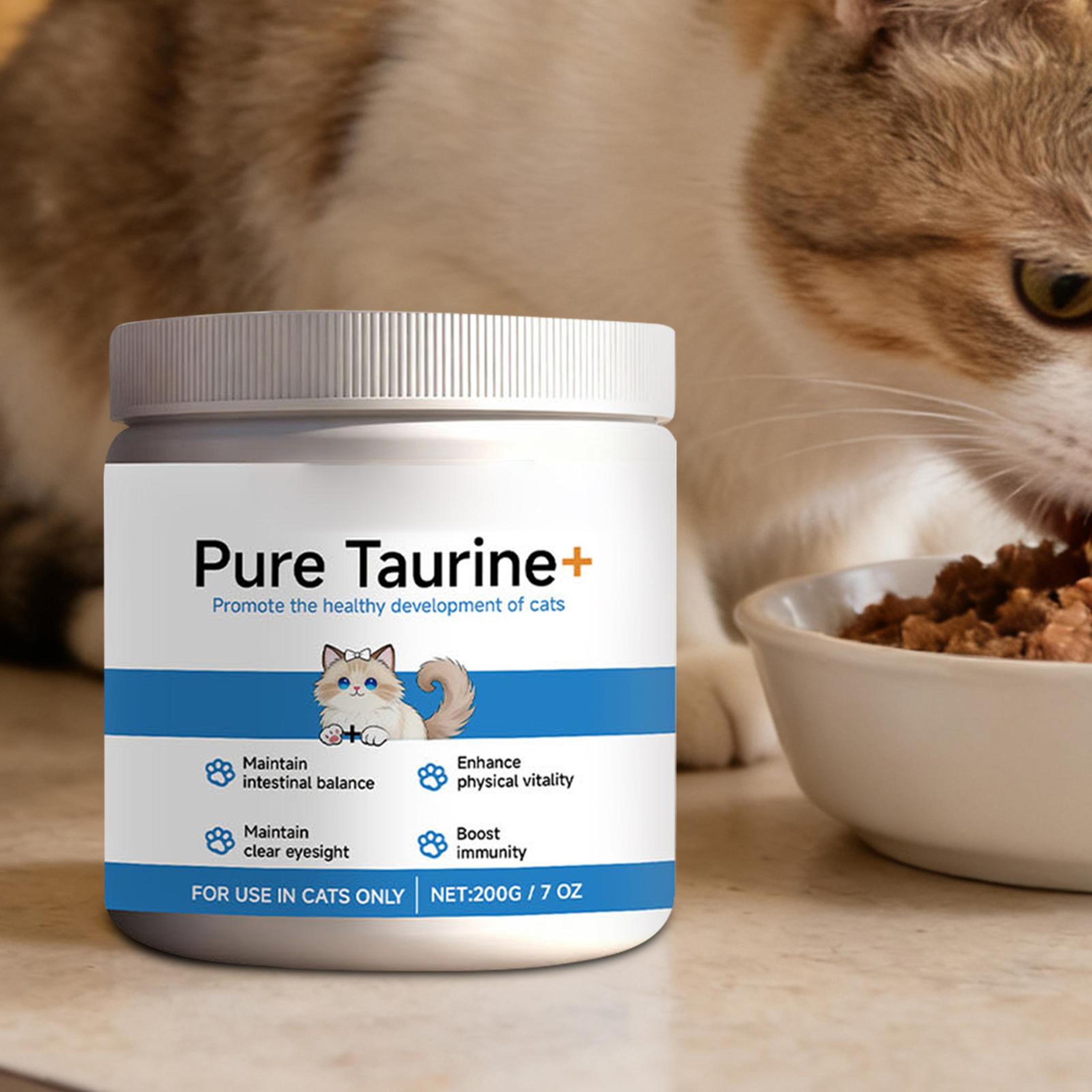 cat heart & vision taurine powder supplement for cats daily heart health support