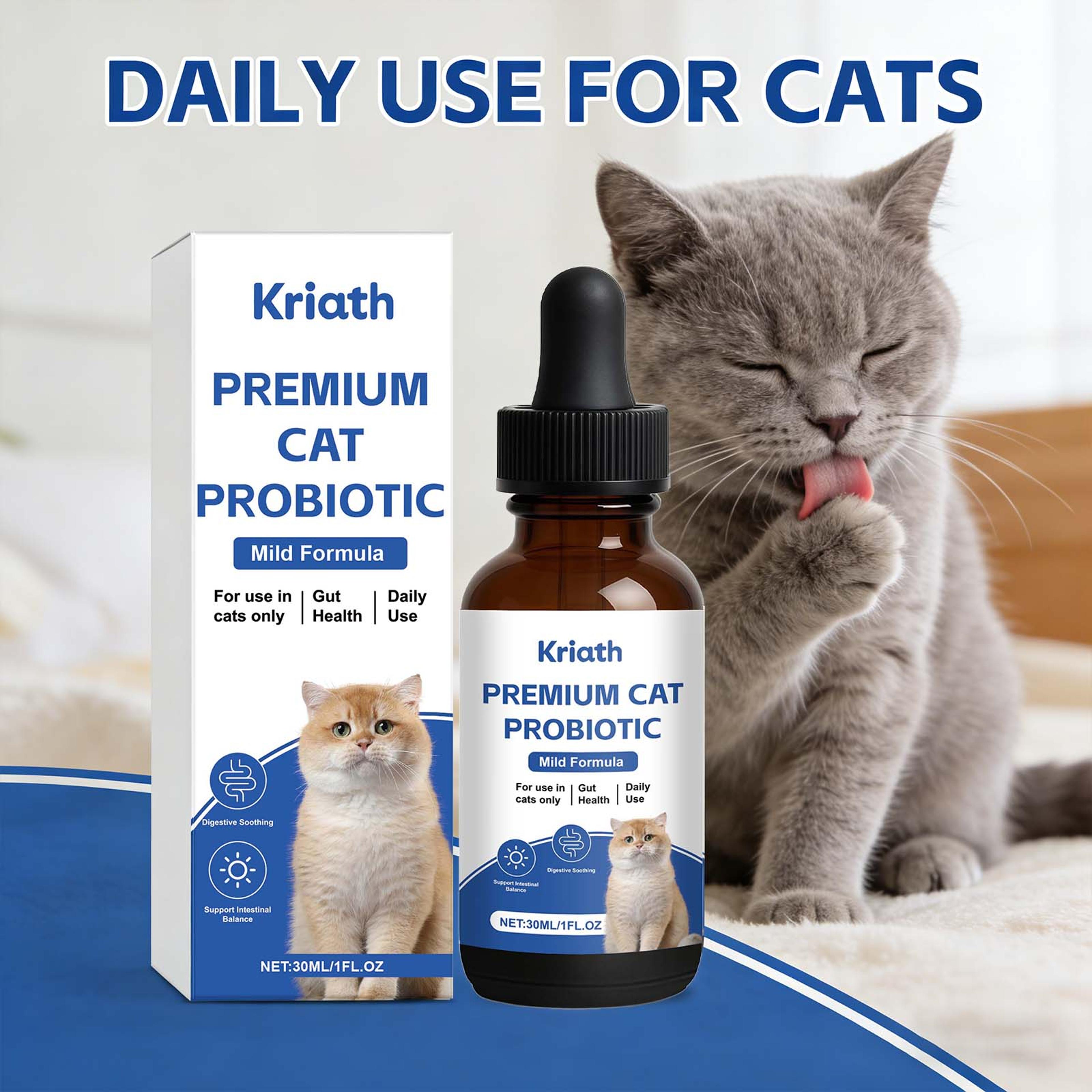 cat probiotic drops for gut health & digestive balance support supplement