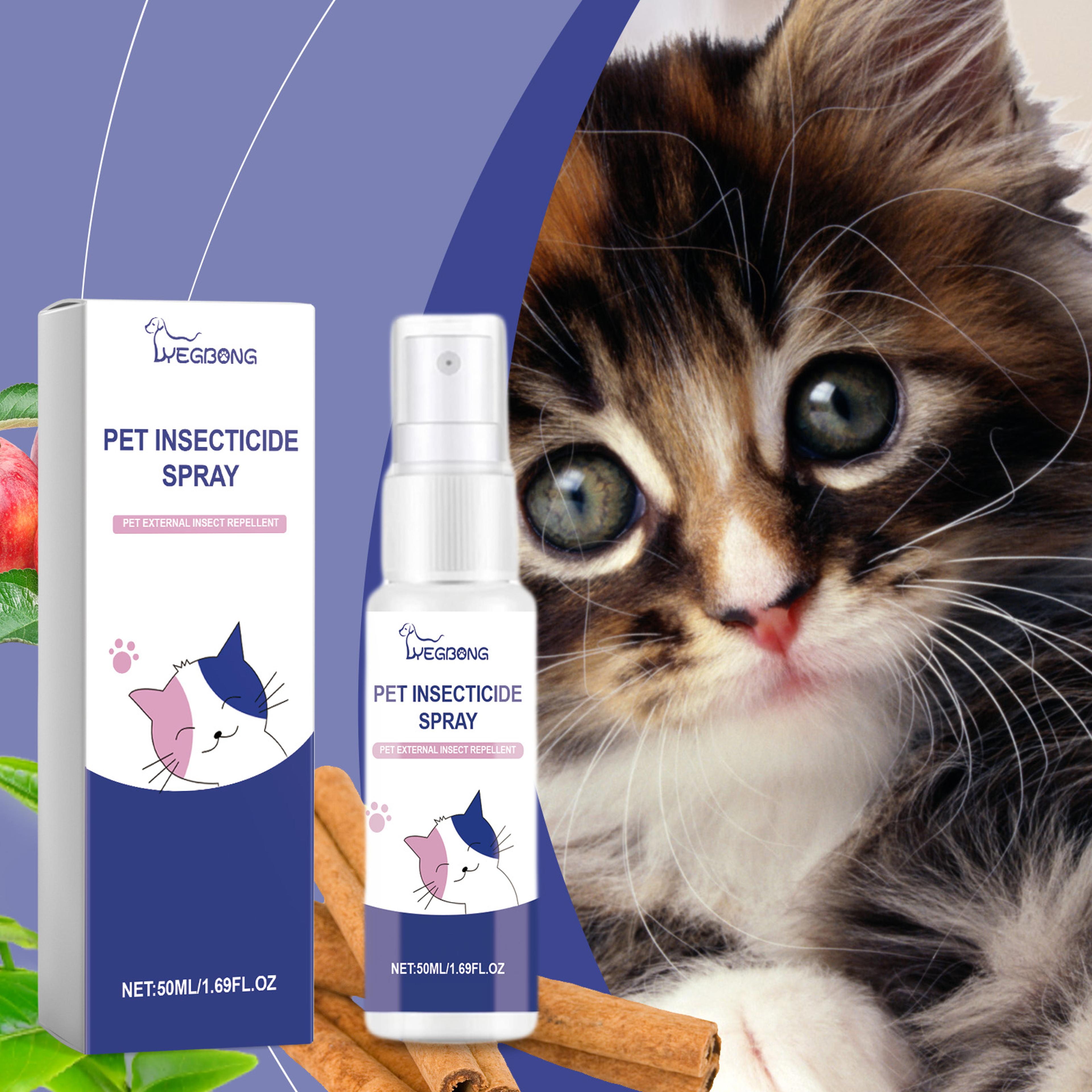 pet deworming & flea control deodorizing spray for dogs & cats odor eliminator & skin freshening solution