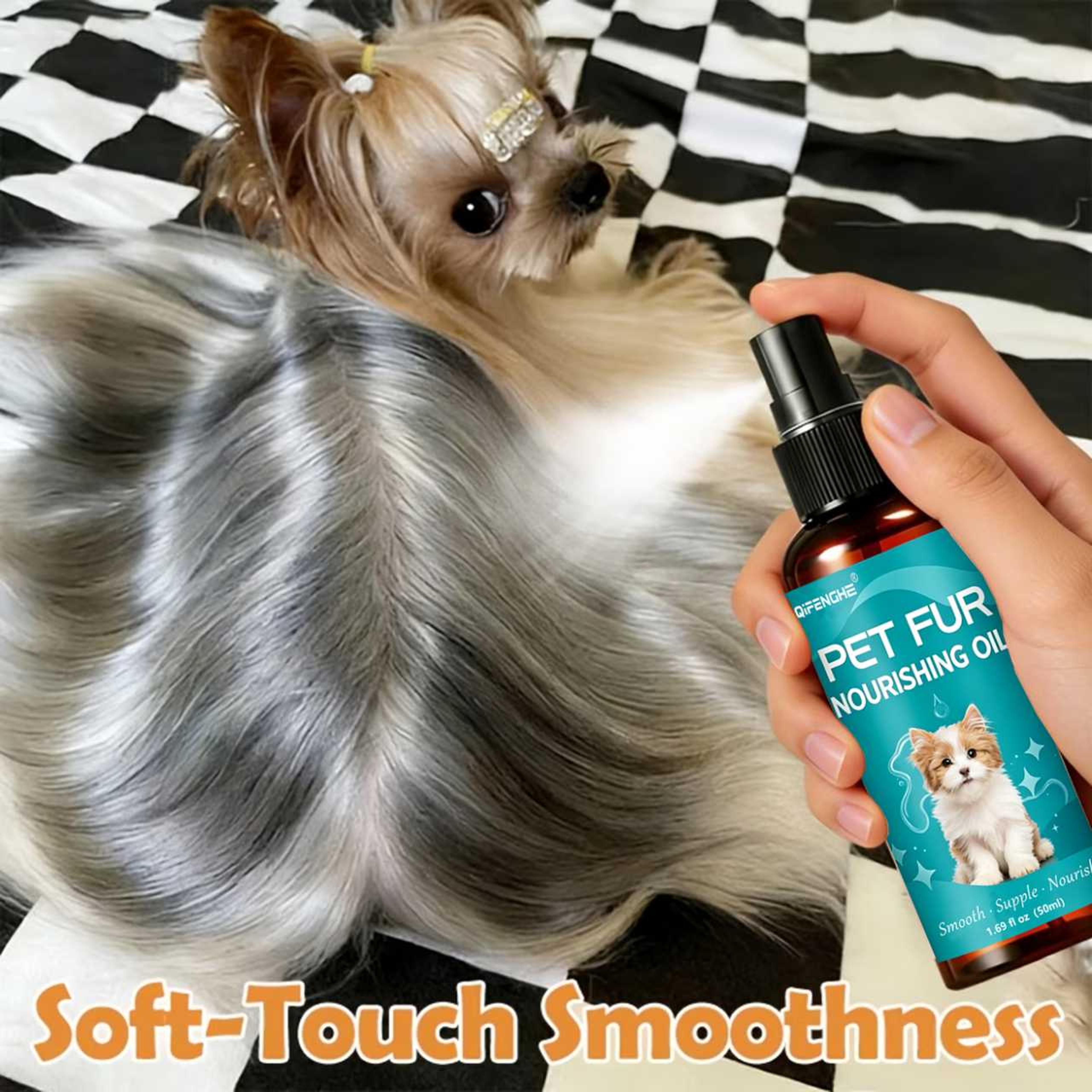 pet fur nourishing oil dog cat hair softener serum anti shedding detangling leave-in conditioner