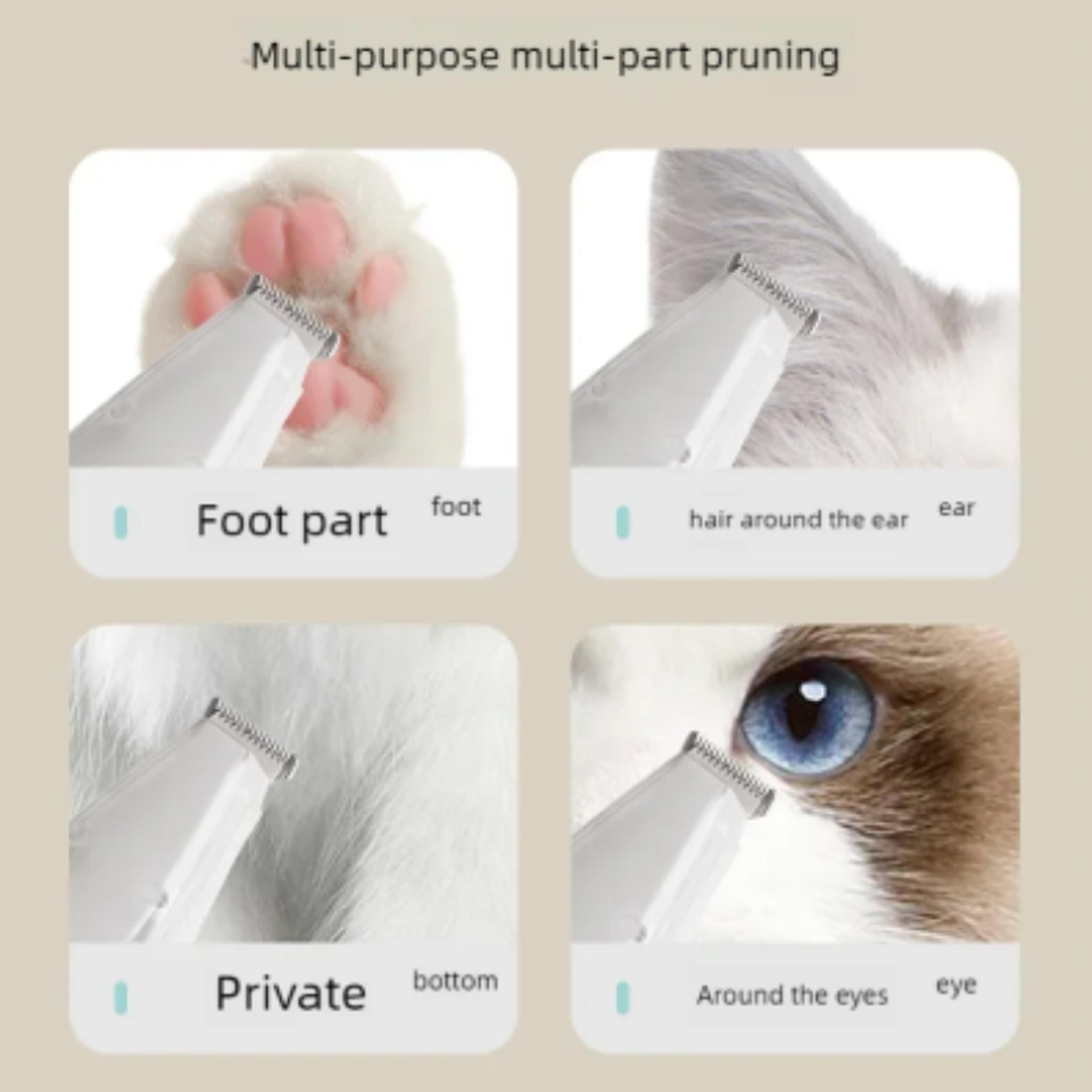 pet trim pro 4 in 1 dog & cat grooming clipper kit with nail grinder and vacuum suction