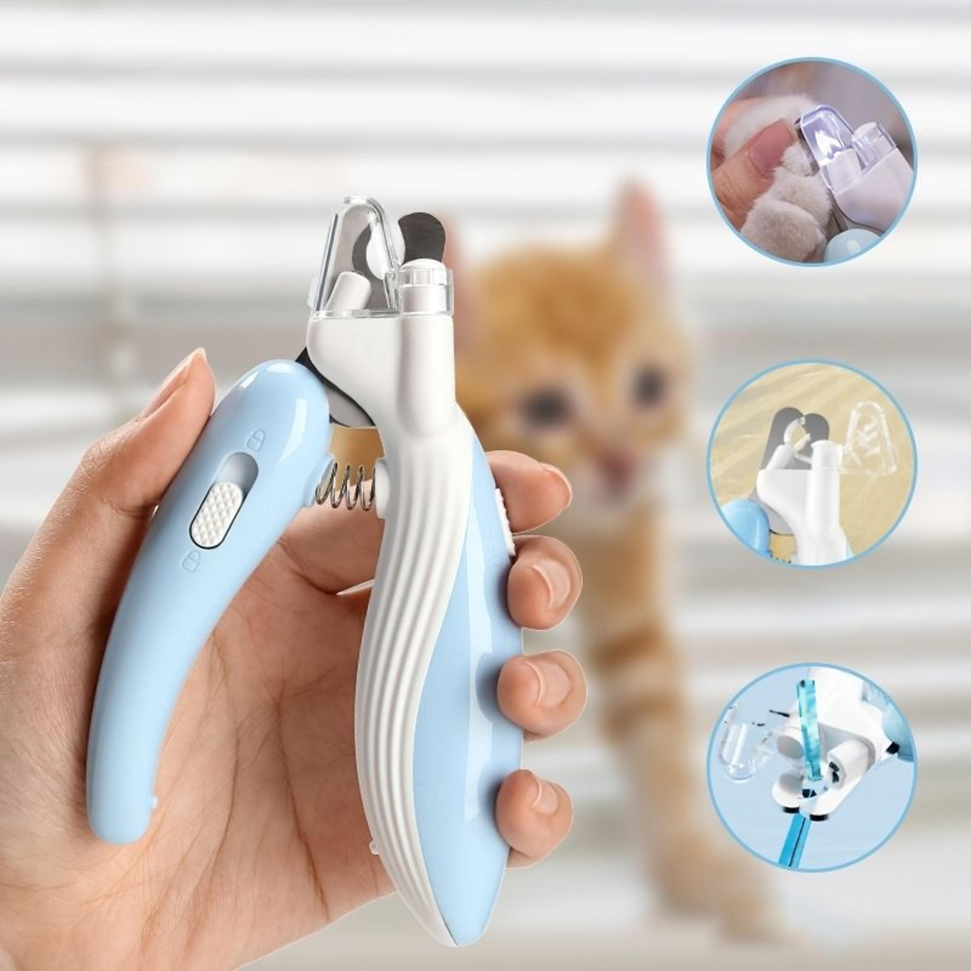 pet nail clippers for dogs & cats – stainless steel pet nail clippers with safety trim design