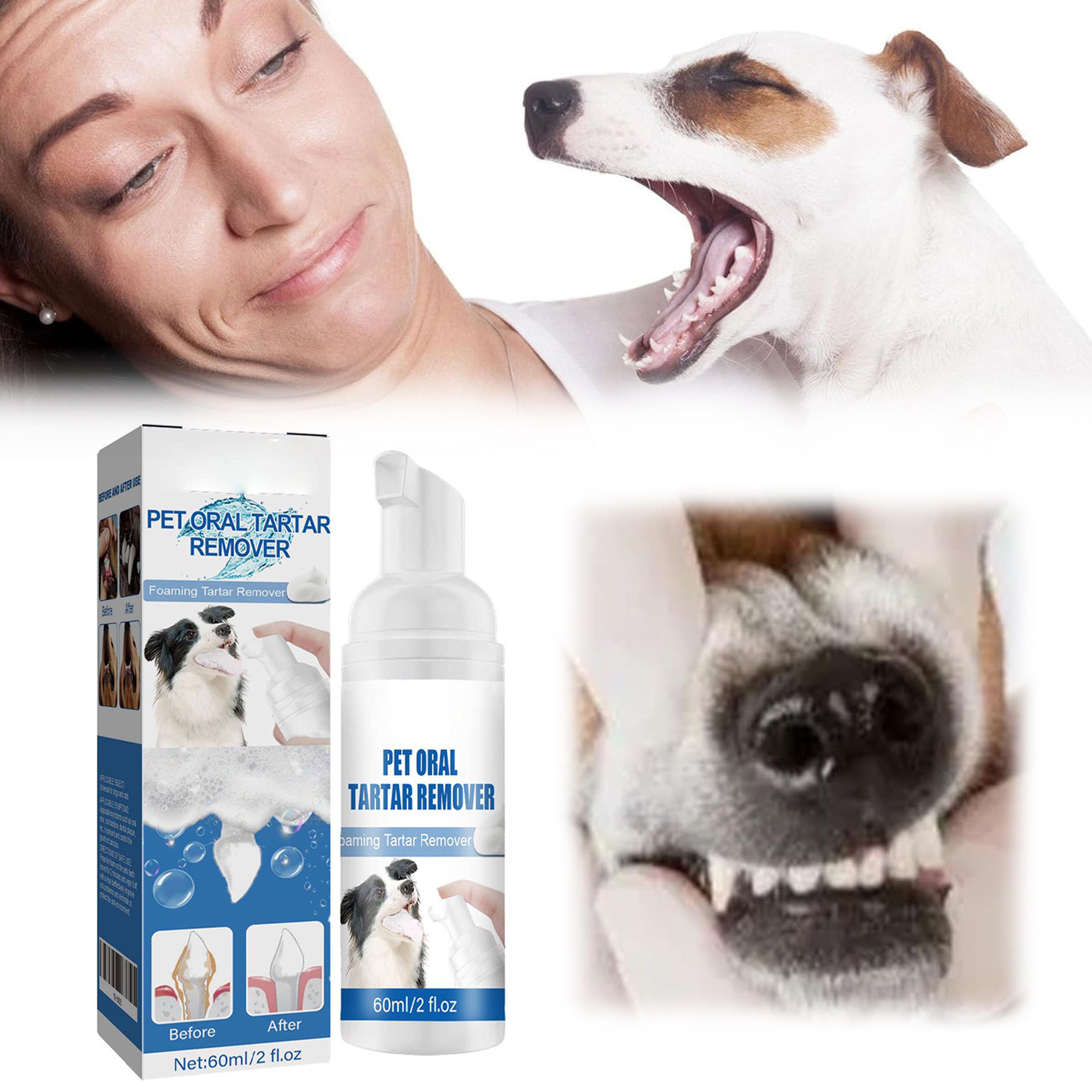 fresh paws pet dental foam spray for tartar removal & bad breath care