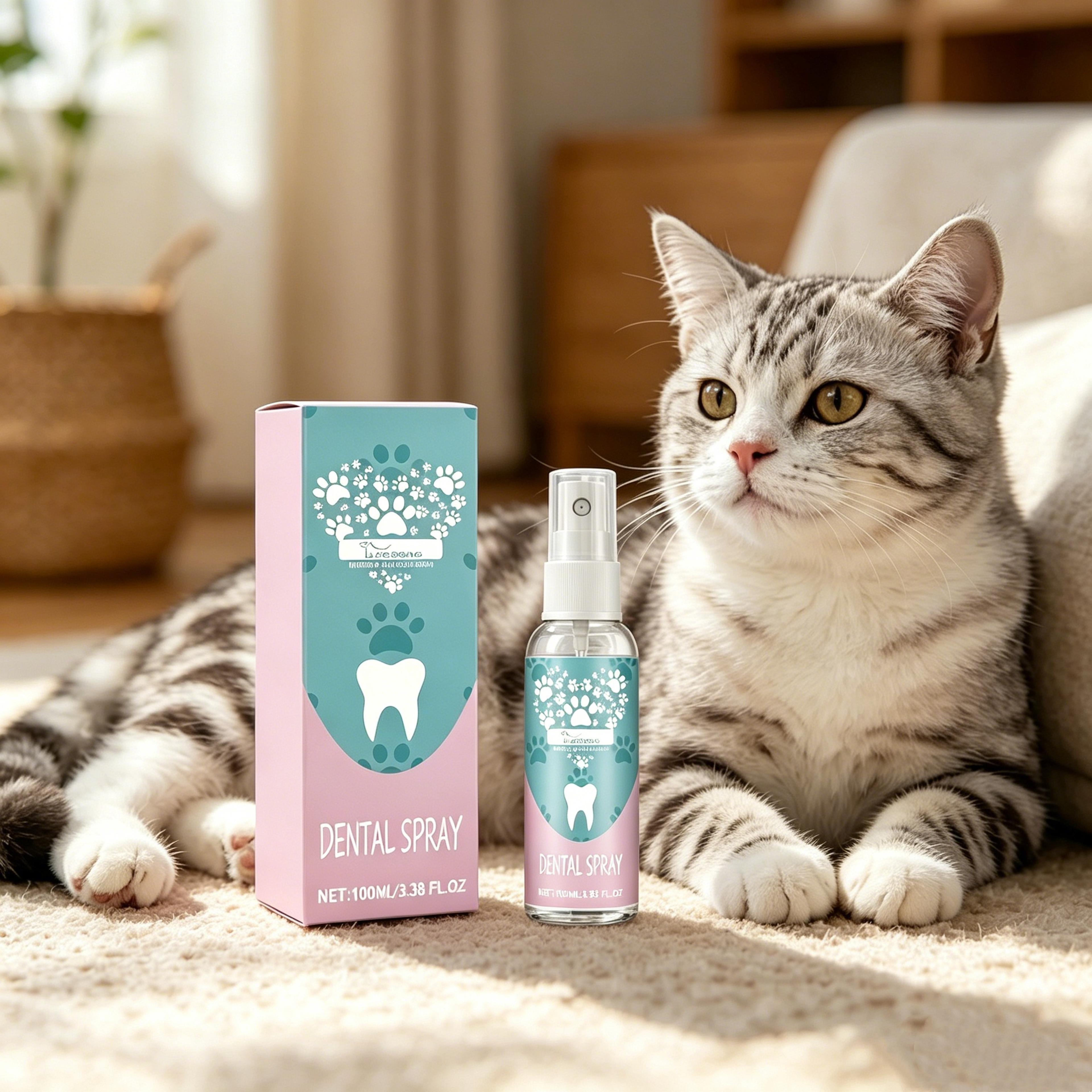 pet dental care spray dog & cat pet oral care spray for fresh breath & clean teeth