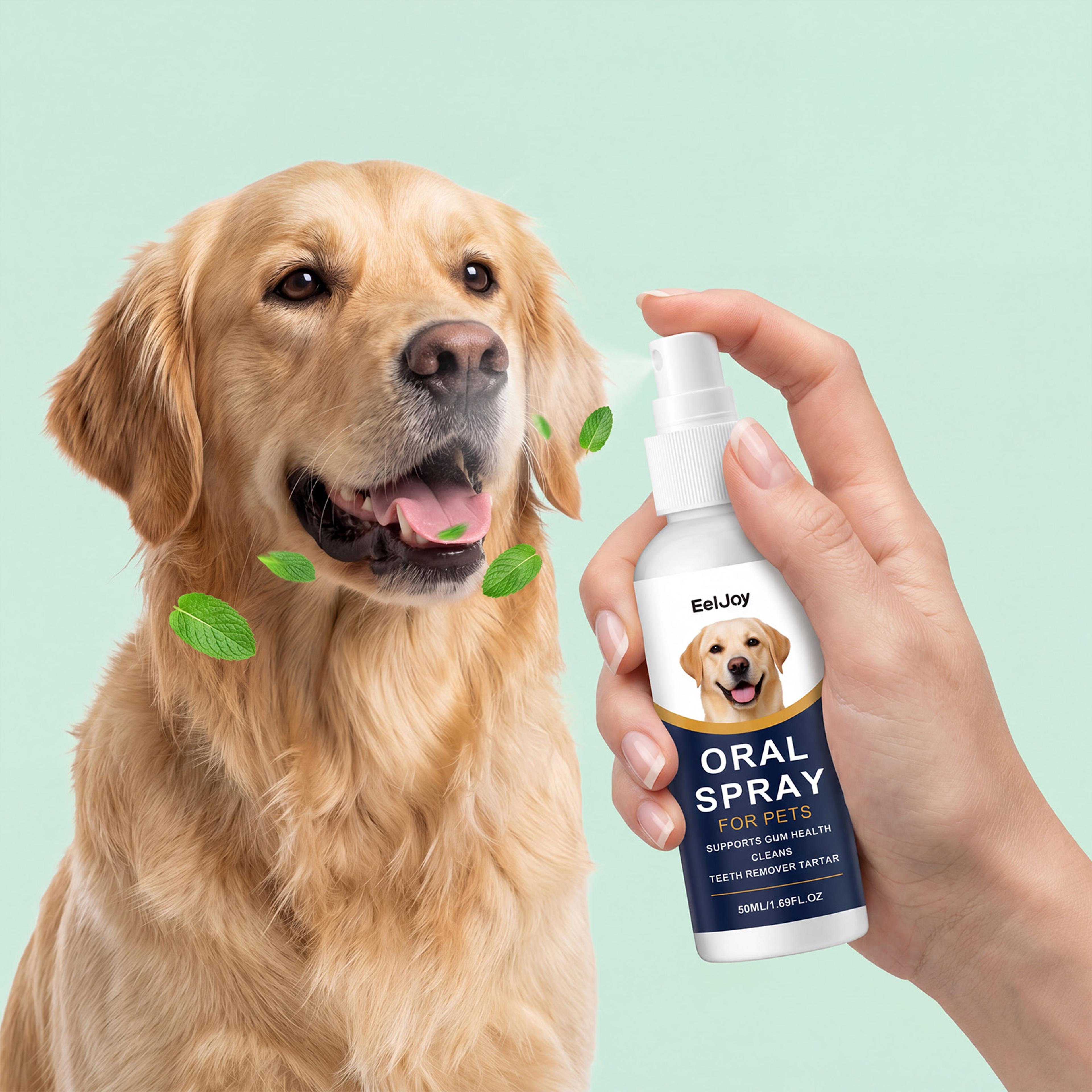 pet oral care spray dog breath freshener & pet dental care for dogs and cats