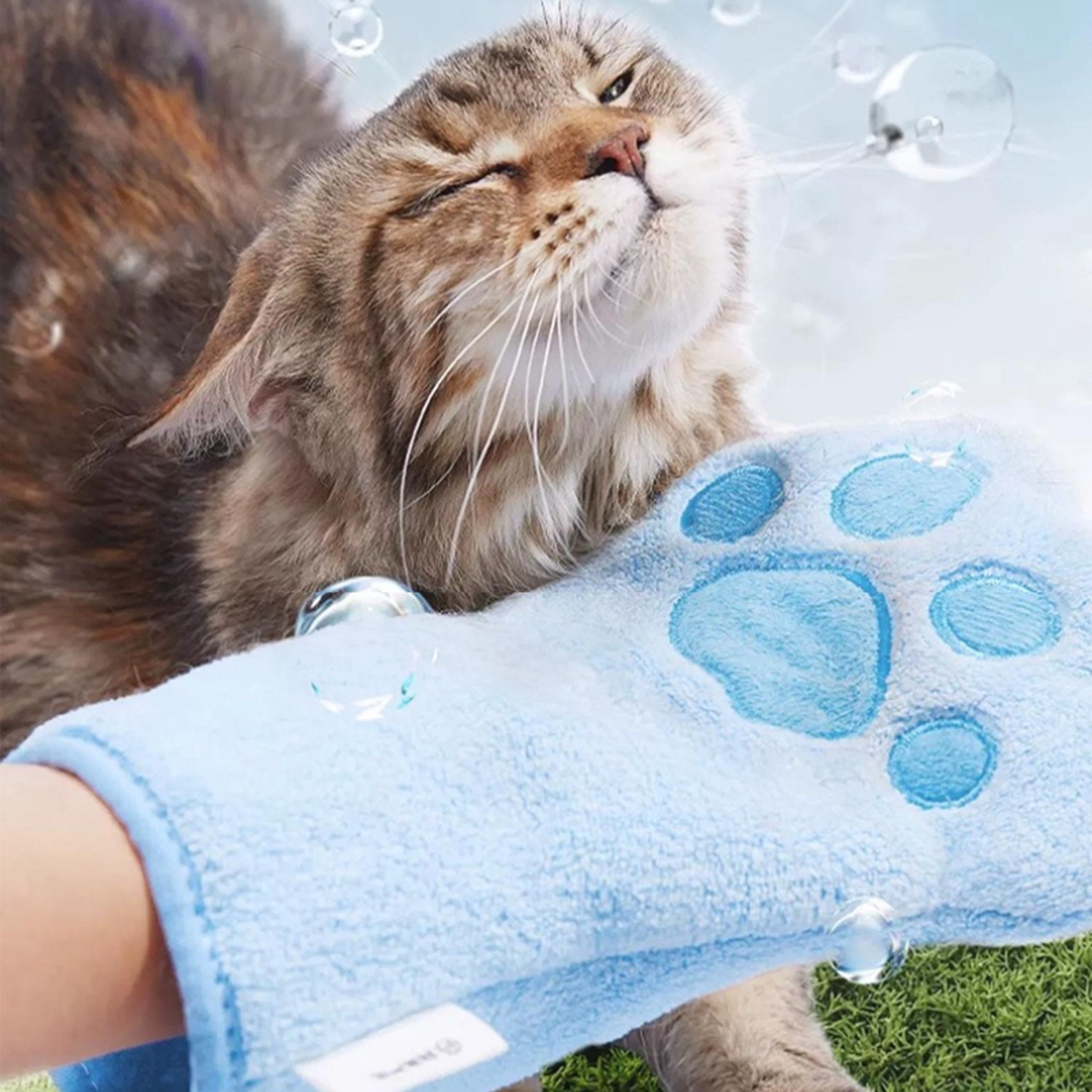 ultra absorbent pet bath gloves & towel for dogs and cats