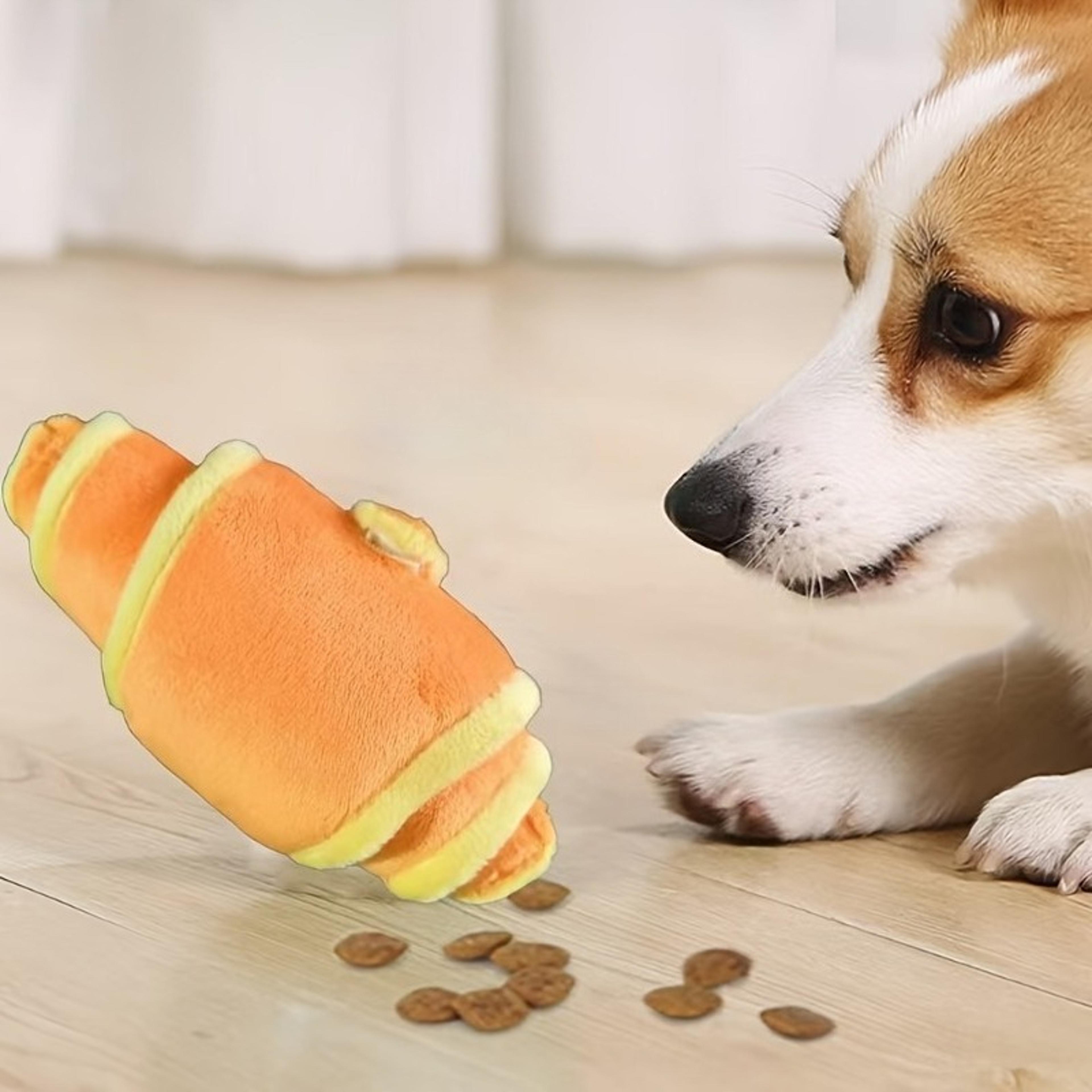 sniff & chew croissant dog toy interactive plush puzzle for small and medium dogs