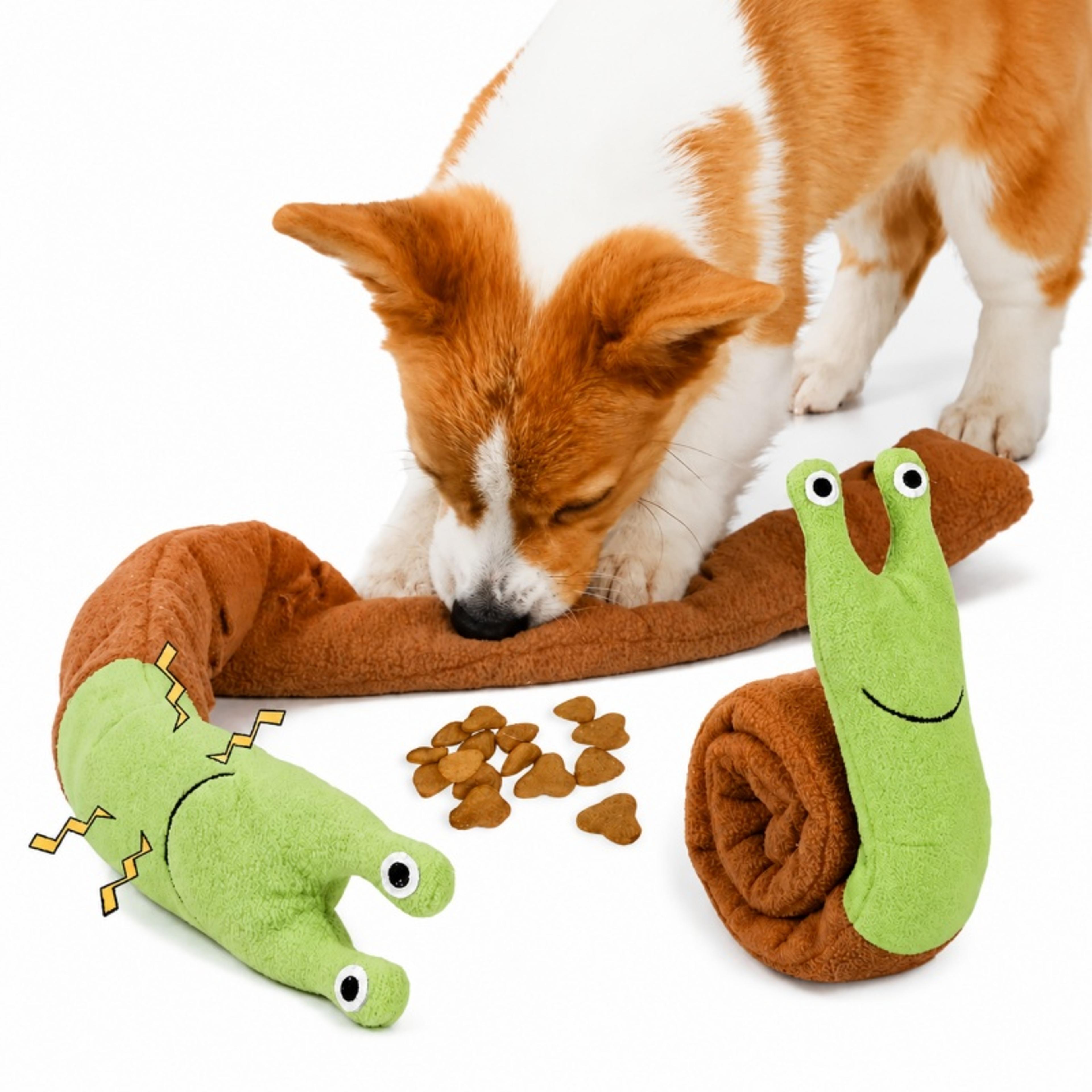 snail snuffle puzzle toy for dogs & cats interactive treat hunting training mat