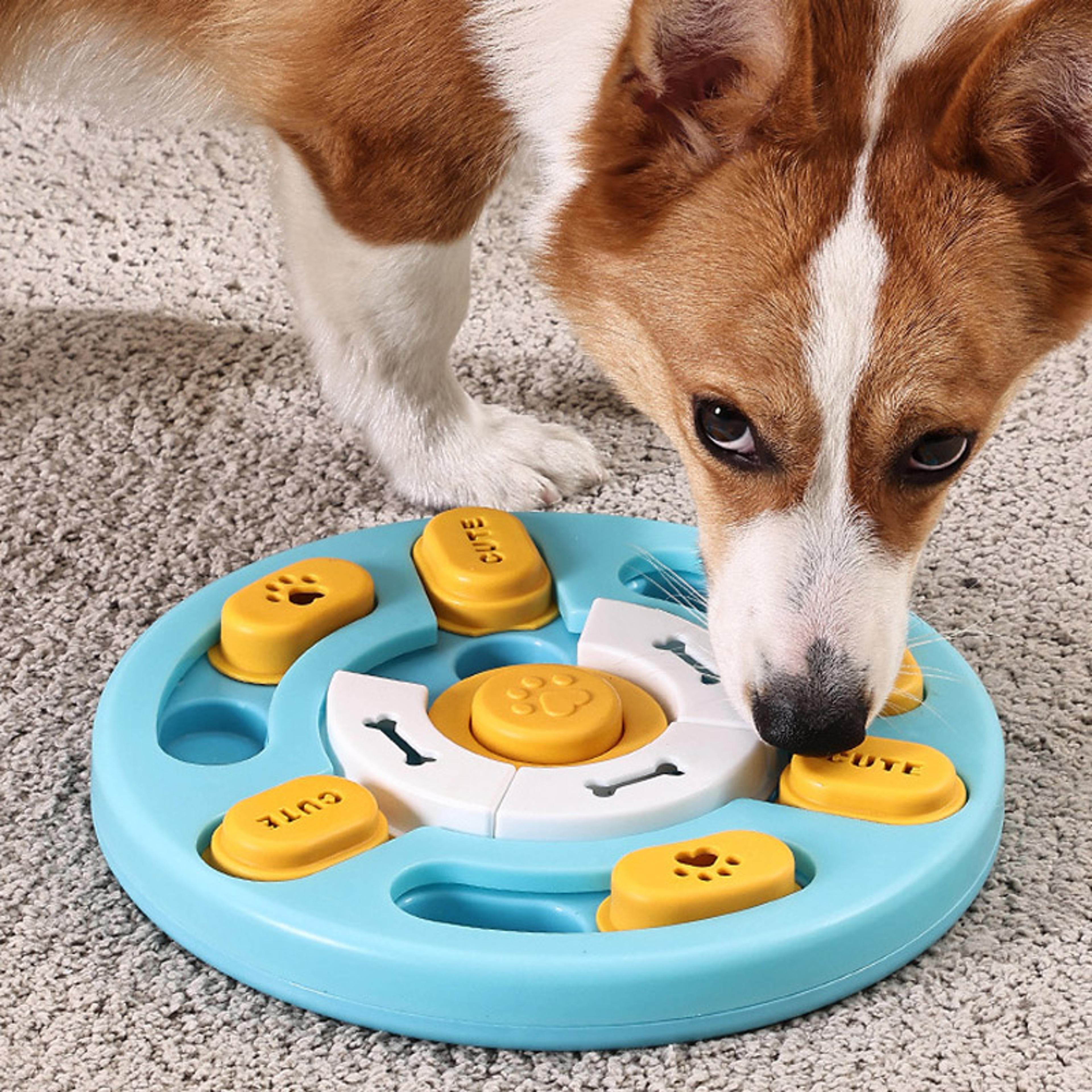 smart paws interactive slow feeder puzzle toy for dogs & cats