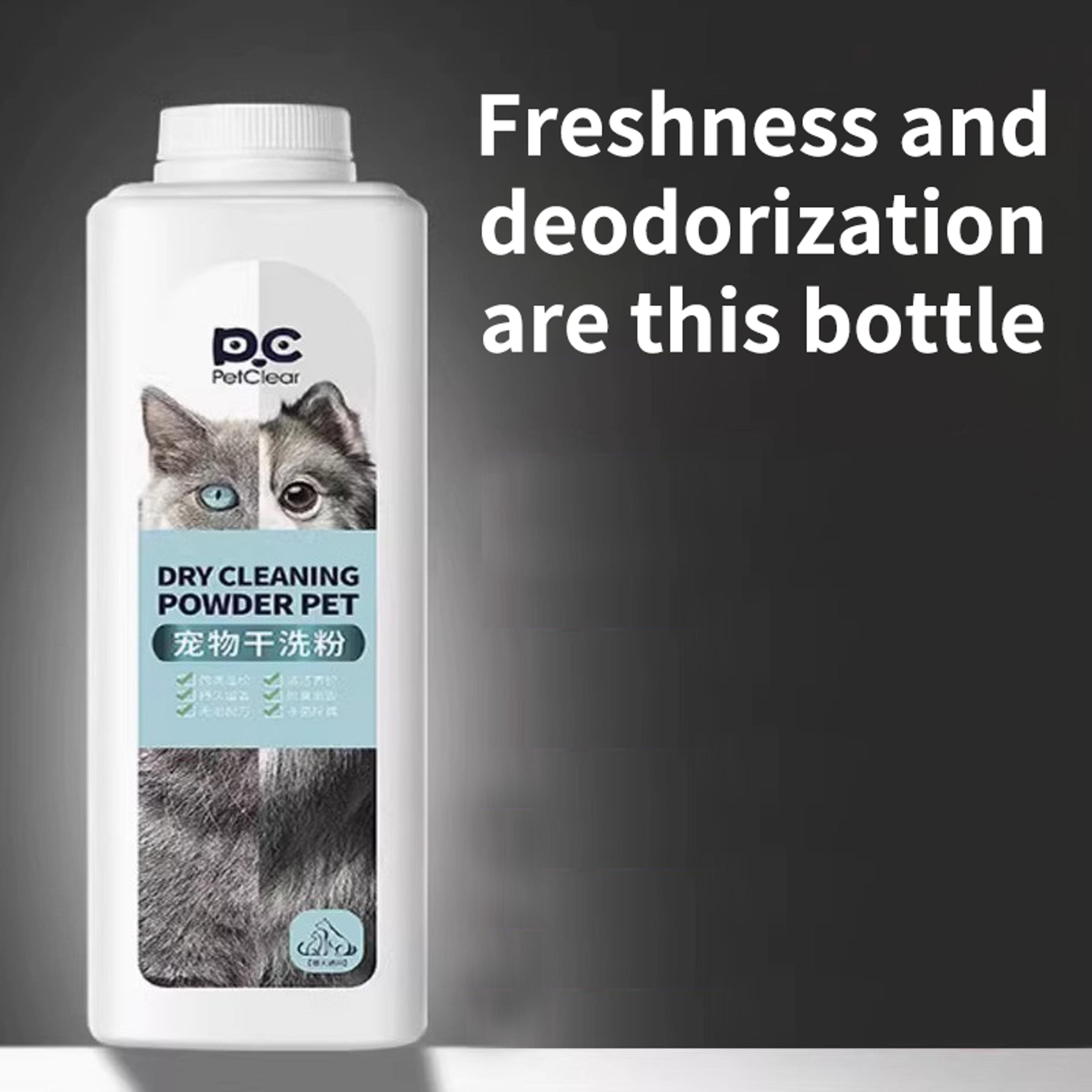pure paws waterless pet dry shampoo powder for dogs & cats 500g odor control grooming care