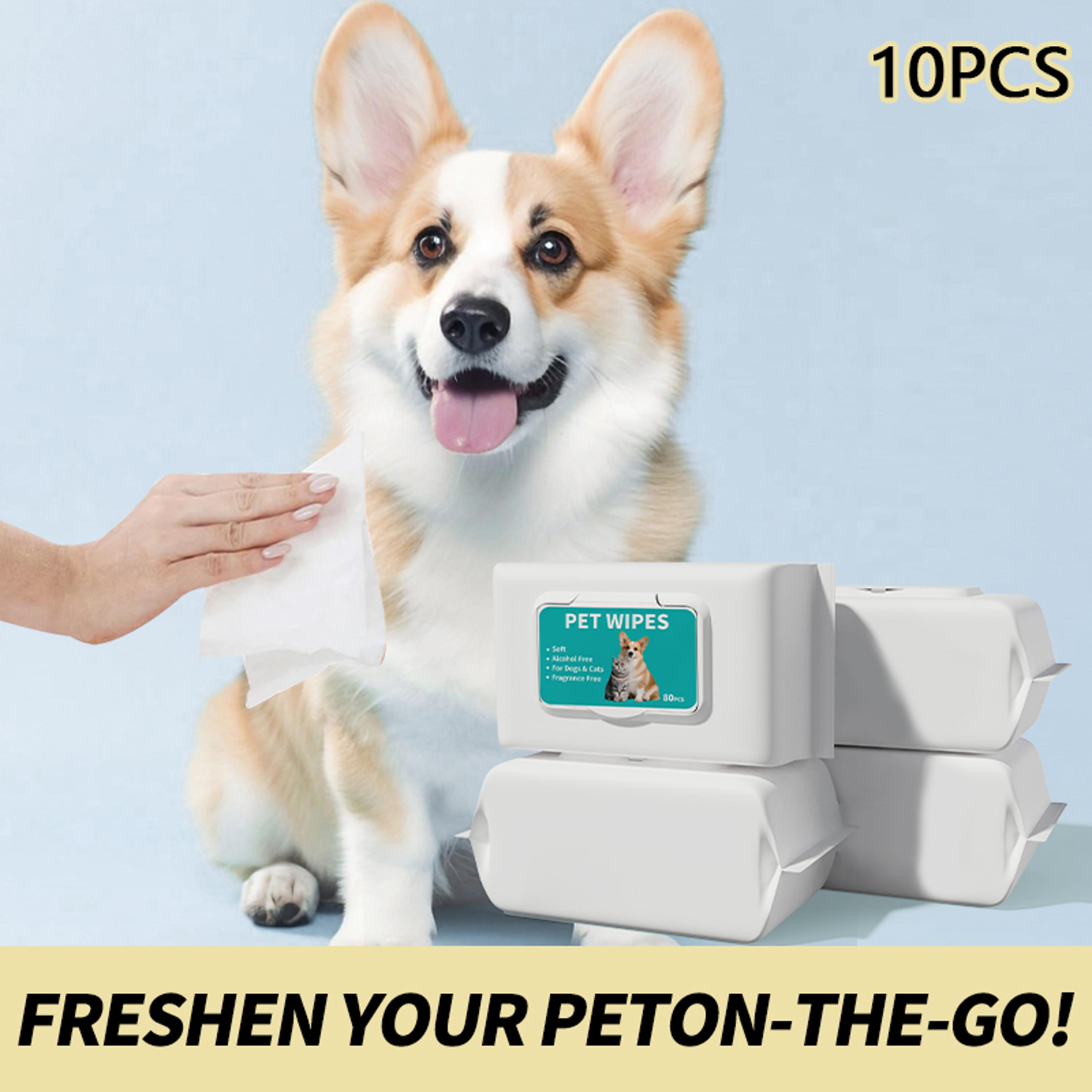 pure paws pet cleaning wipes 10 pack pet wipes, dog wipes & cat wipes for fresh daily care