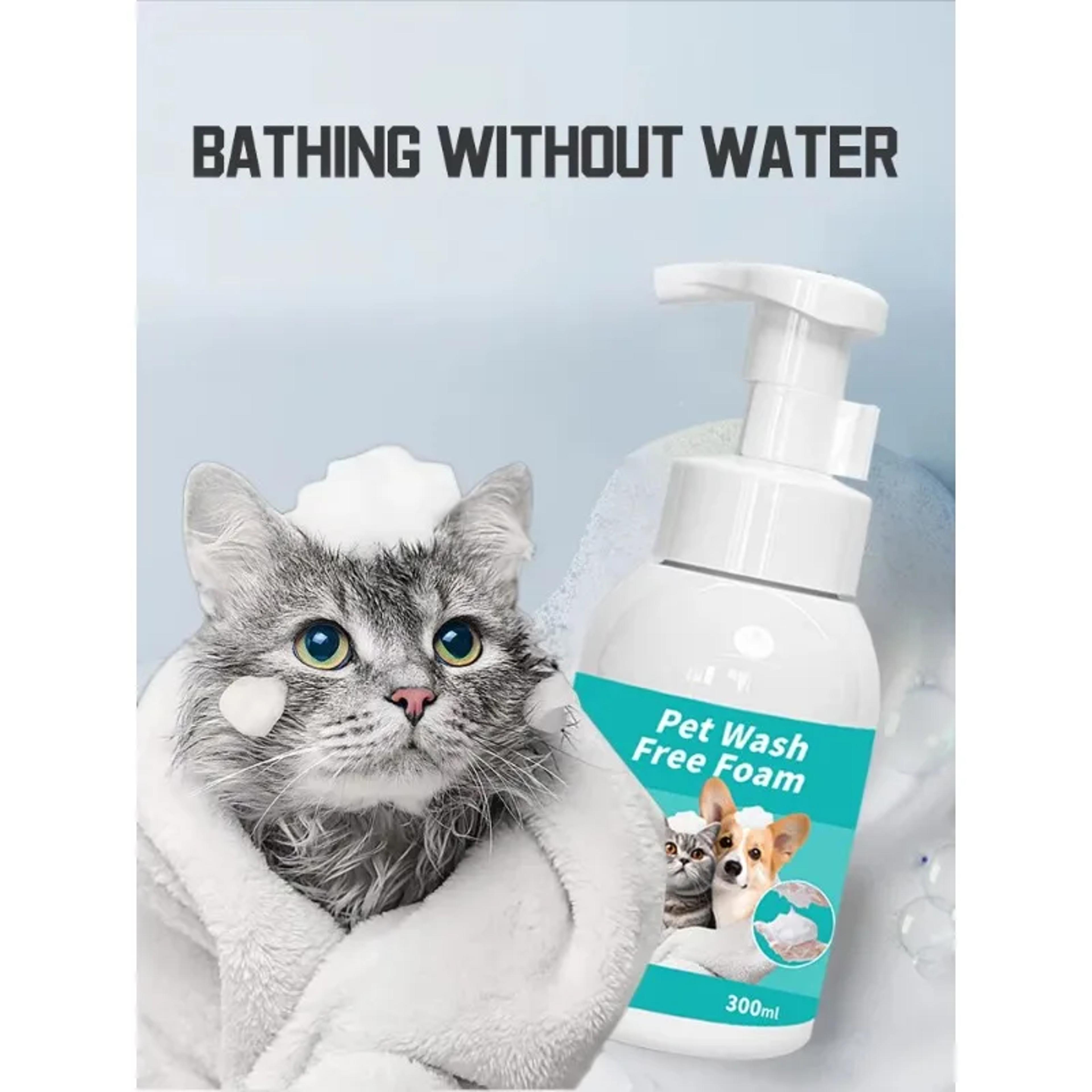 fresh paws waterless pet shampoo foam no rinse dry shampoo for dogs & cats odor remover
