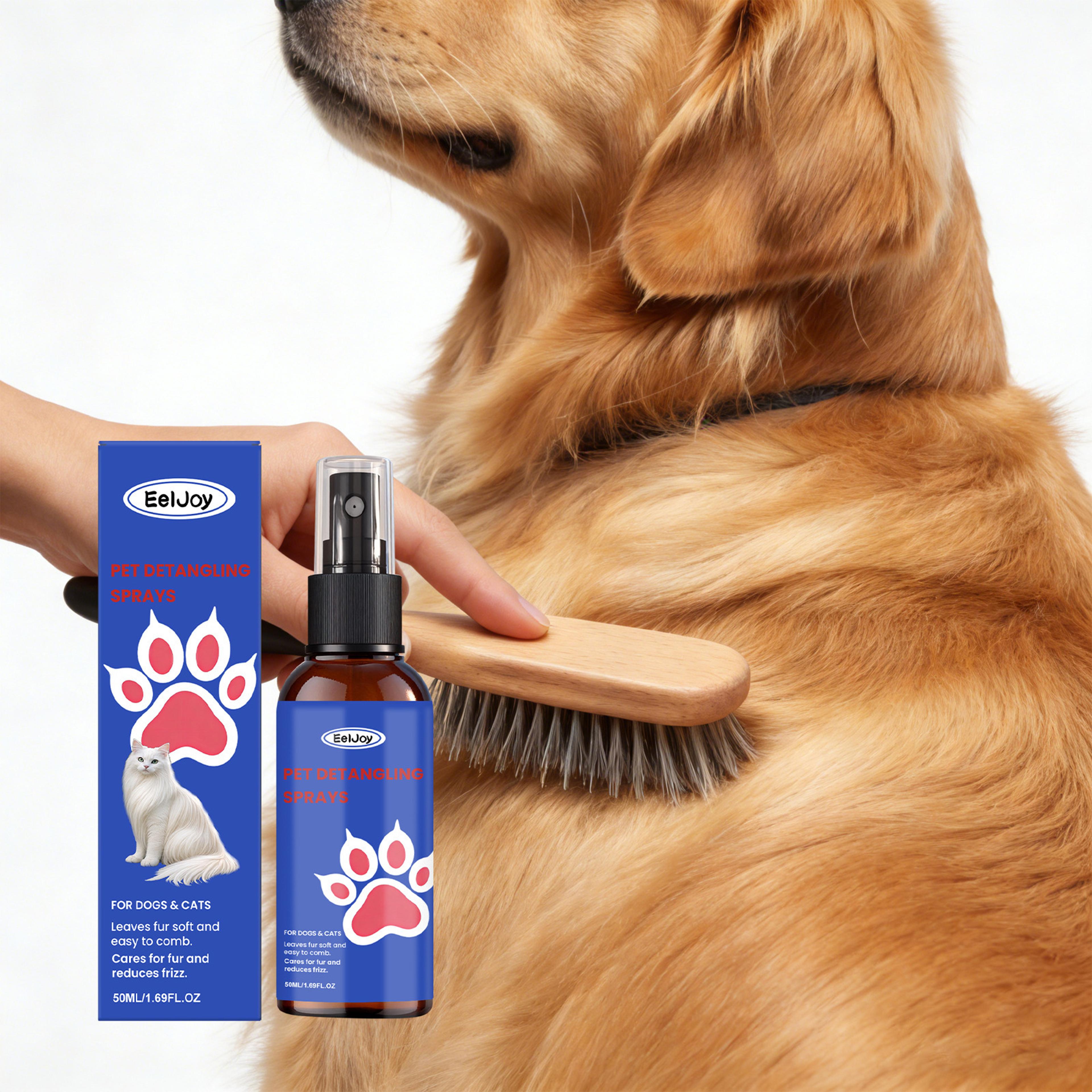 pet hair smoothing spray for dogs & cats pet grooming spray, dog deodorizing spray & fur softener