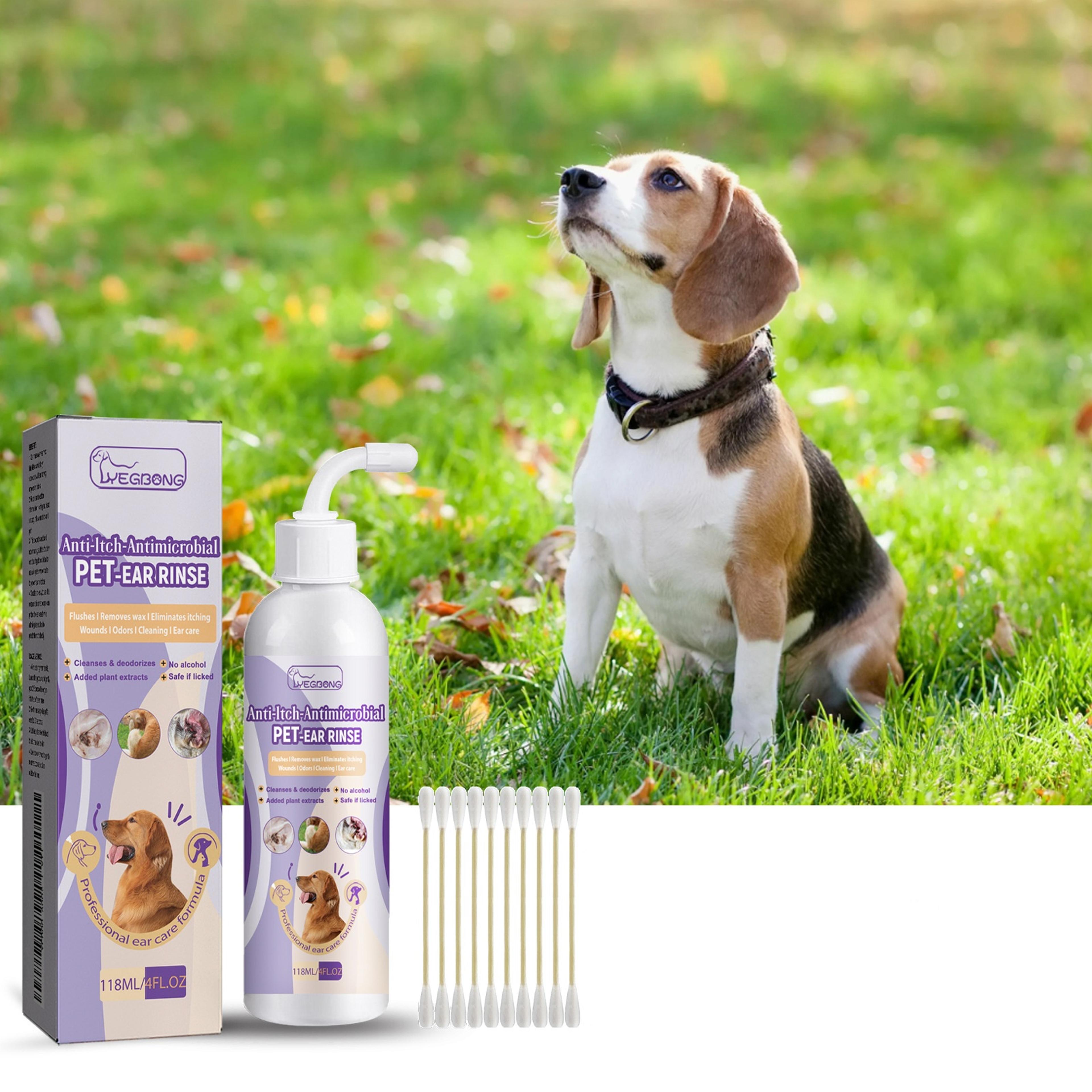 pure paws pet ear cleaner solution 118ml for dogs & cats ear wax and odor care