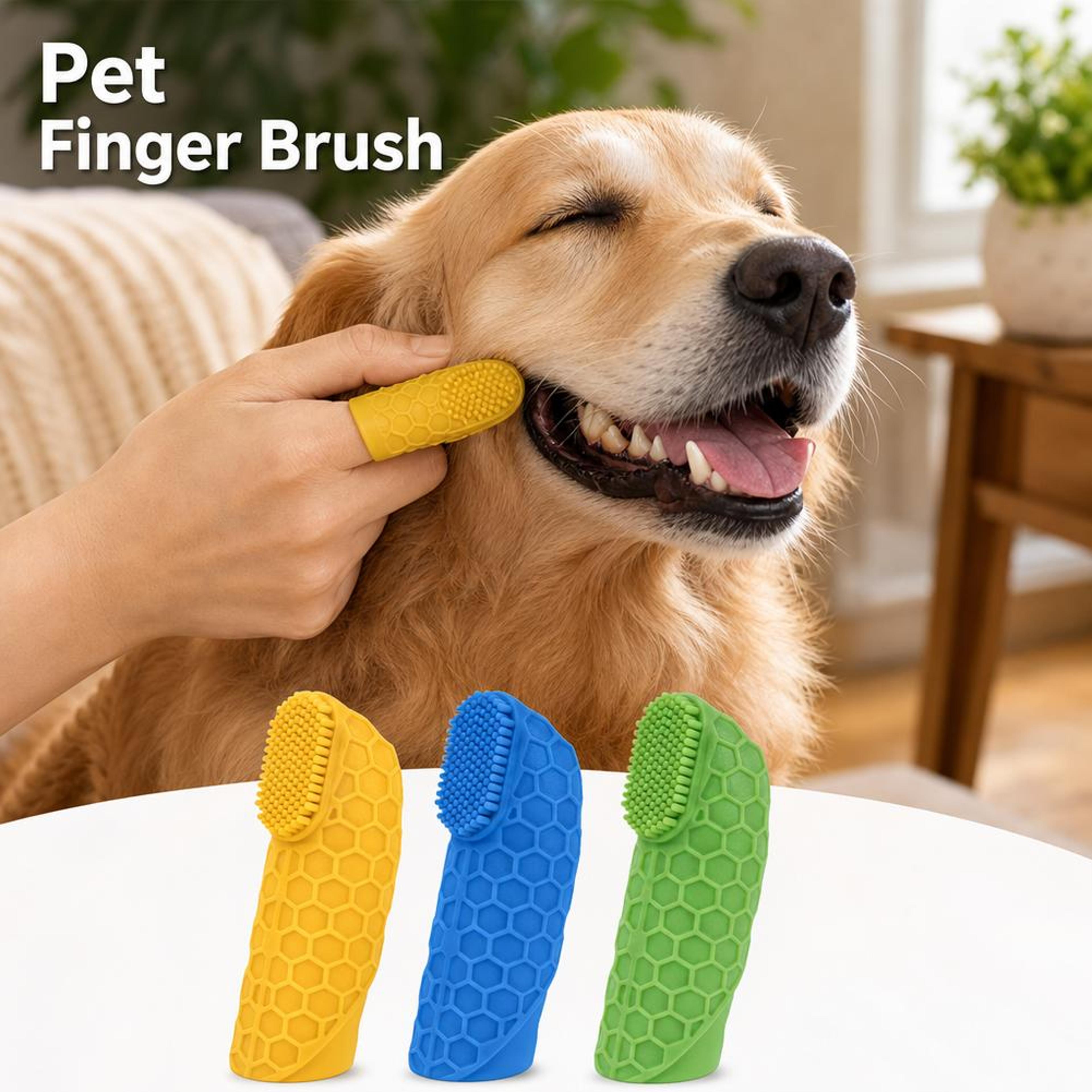 paw fresh 360 silicone finger pet toothbrush for dogs & cats