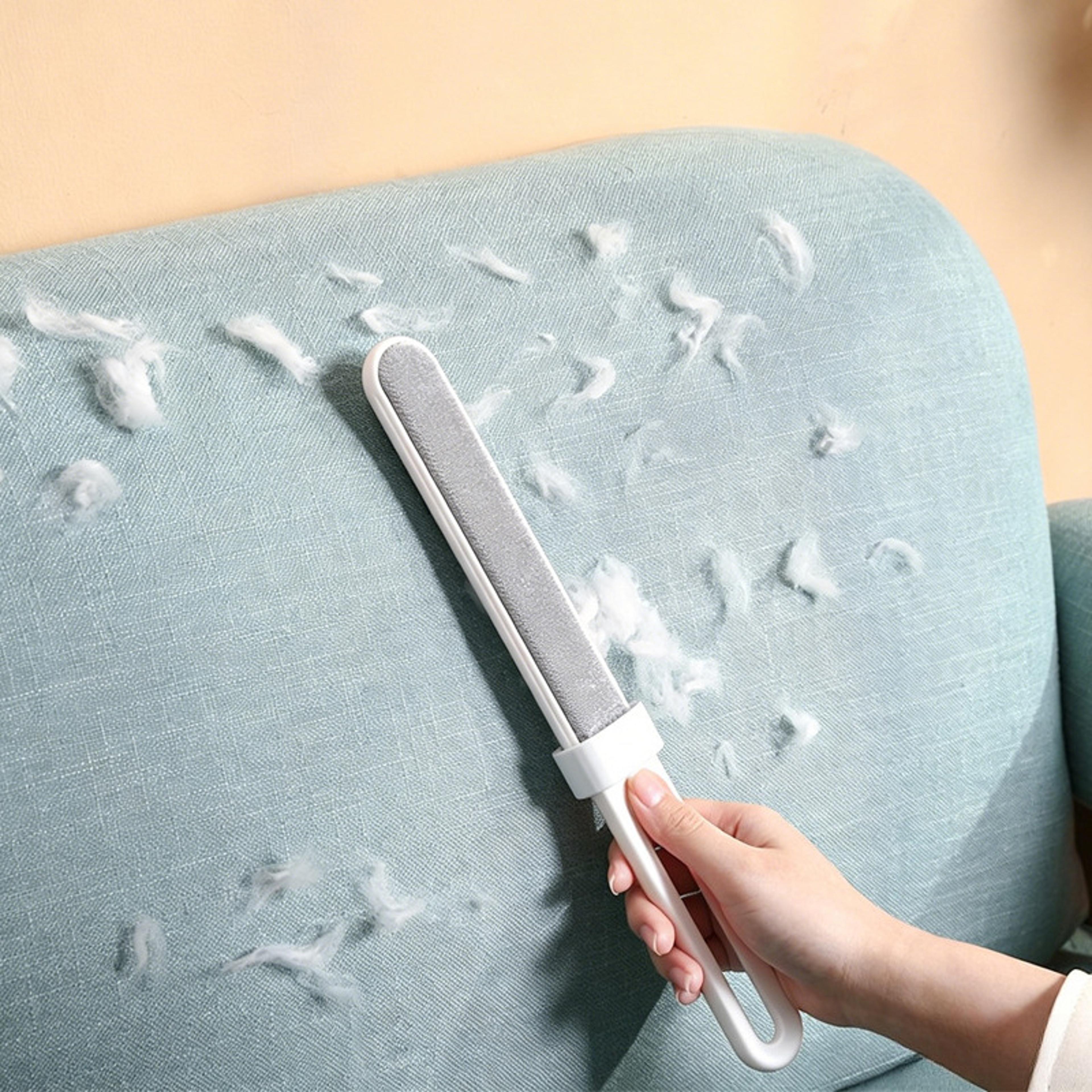 fur free dual-sided pet hair remover brush for clothes, furniture & upholstery