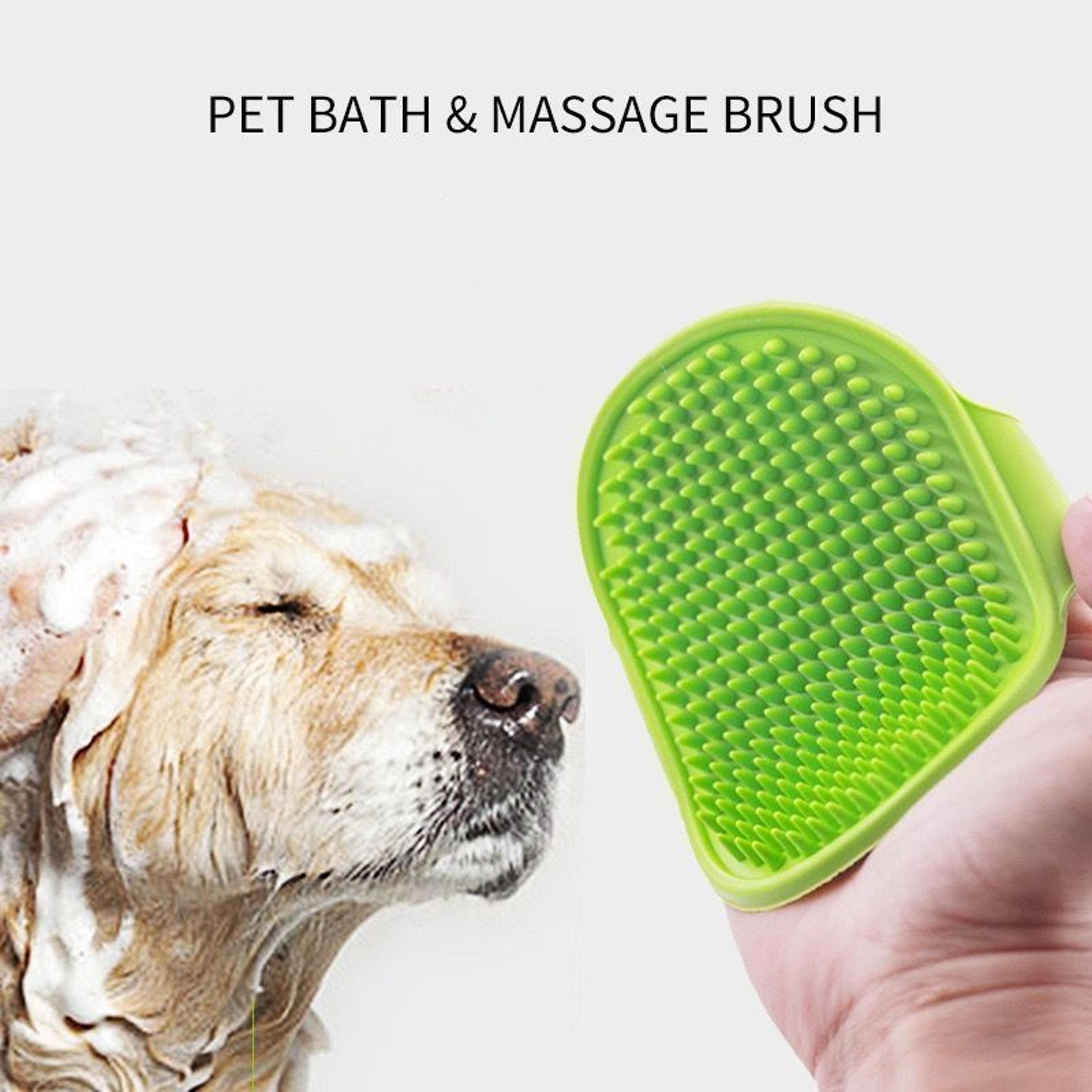 paw spa soft silicone pet grooming glove & dog bath brush for gentle fur removal and massage
