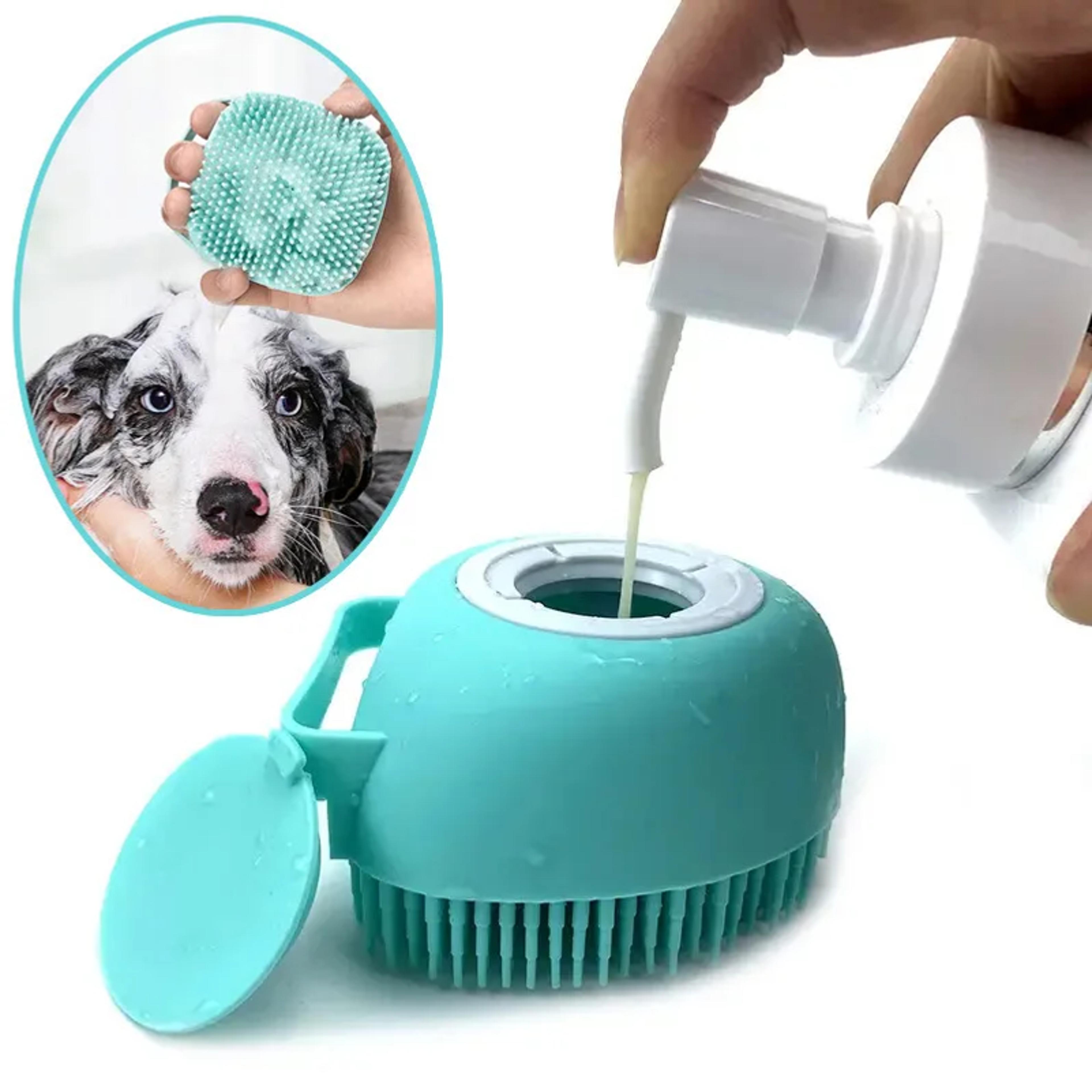 gentle silicone pet bath brush & massage glove for dogs and cats